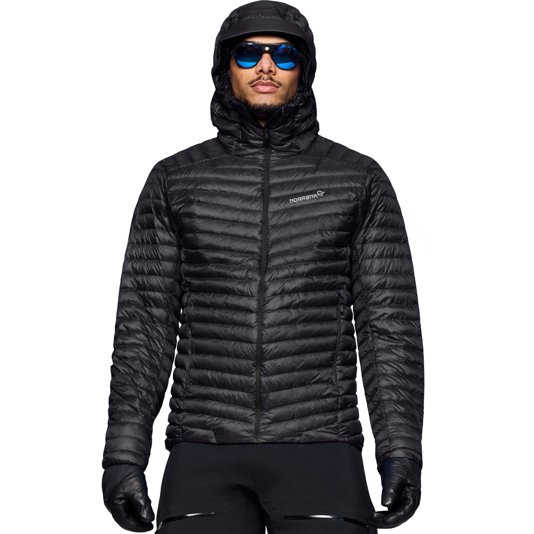 Norrona trollveggen down800 Super Light Hood Jacket Men - Caviar 