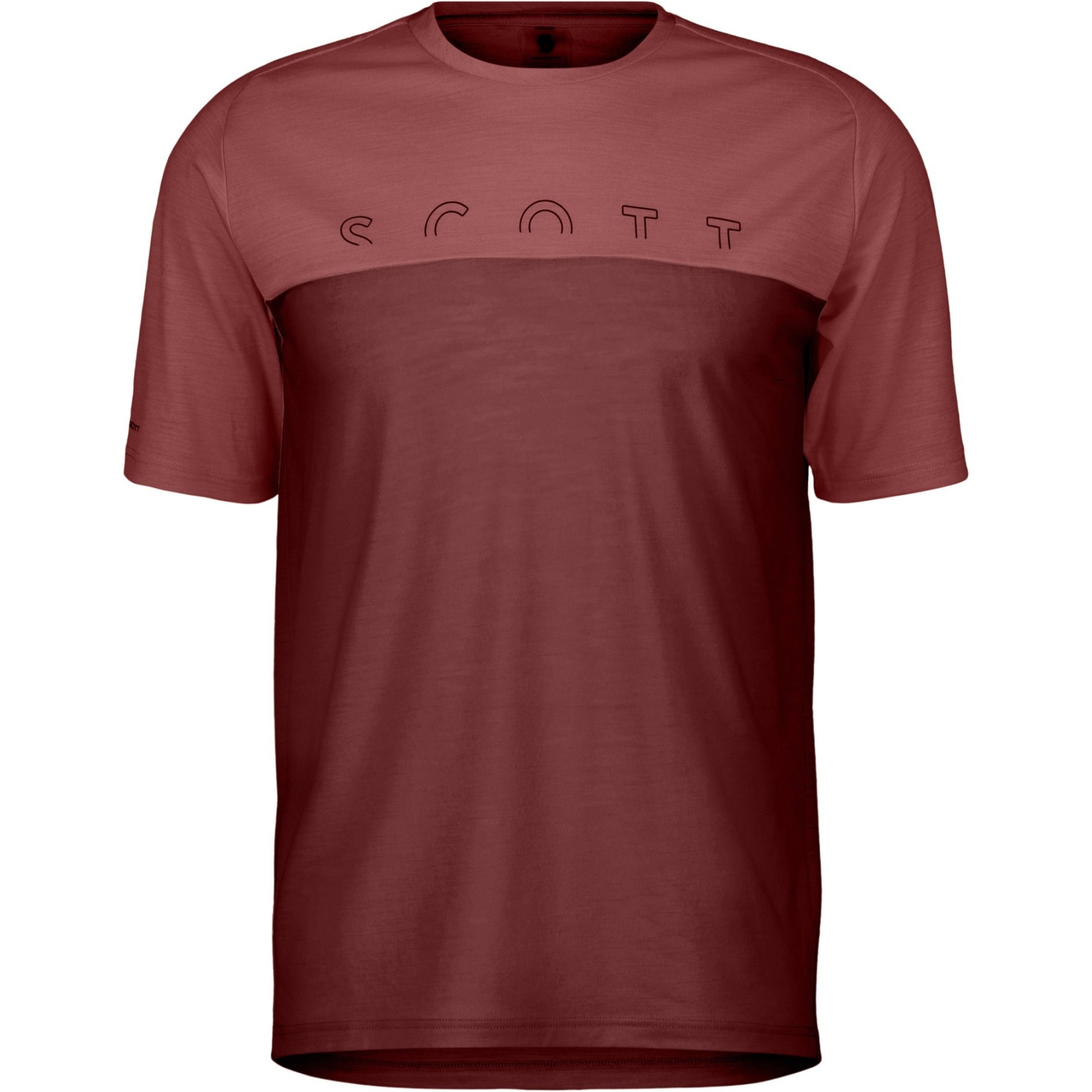 Photo produit de SCOTT T-Shirt Manches Courtes Homme - Defined Merino - dusk red/wood red