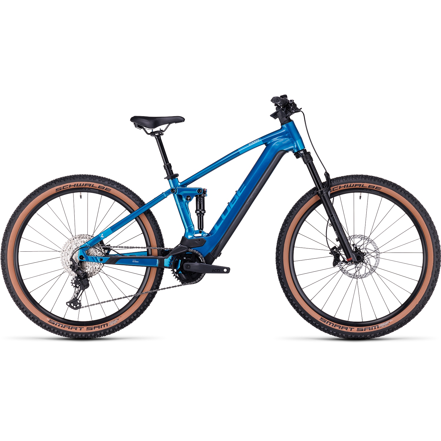 Picture of CUBE STEREO HYBRID 120 SLX 750 - Electric Mountainbike - 2023 - electricblue / chrome