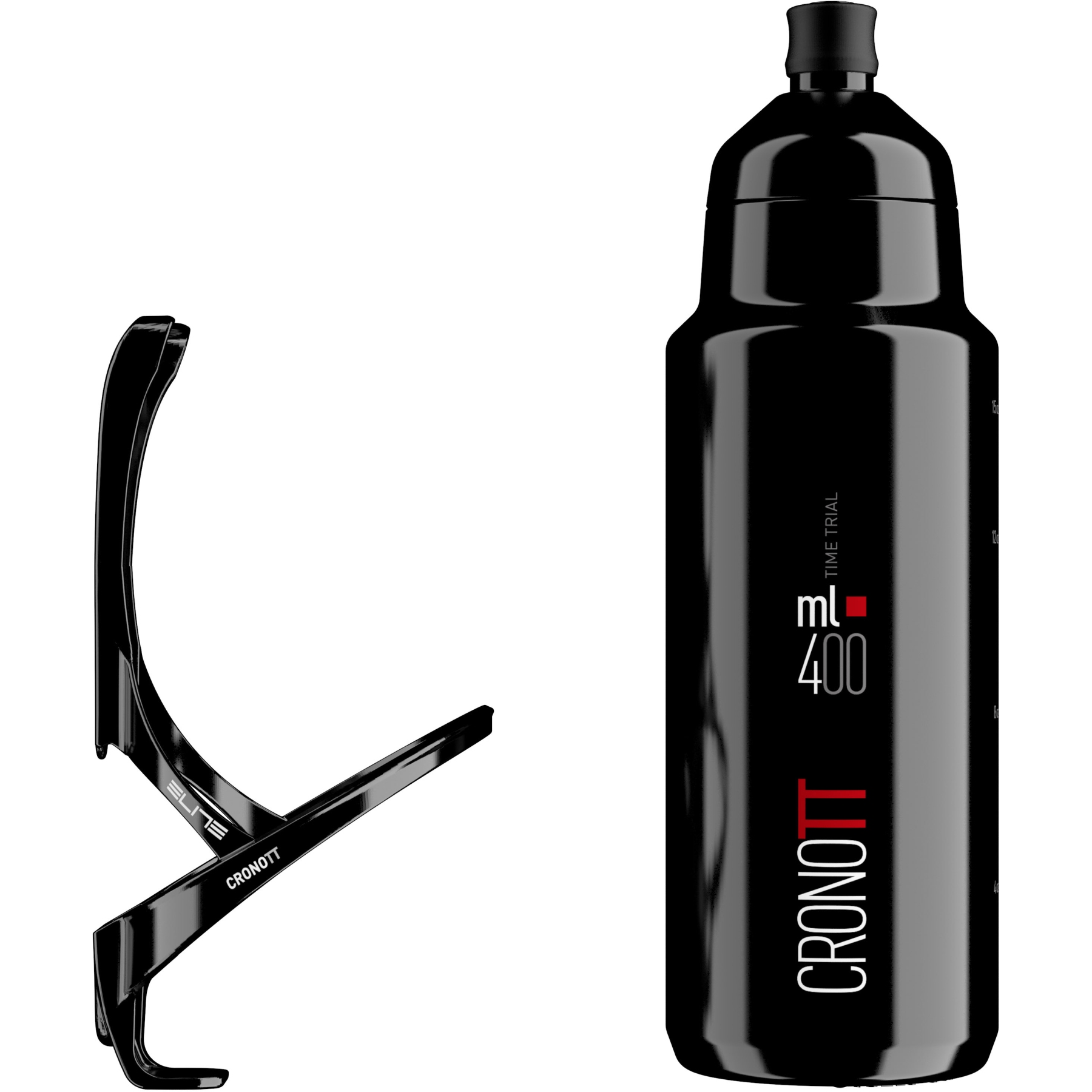 Bild von Elite Kit Crono TT Flaschenhalter + 400ml Trinkflasche - schwarz