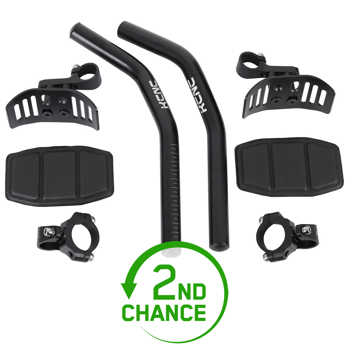 Picture of KCNC RBS Pro J-Bend Extensions with arm pads - black - 2nd Choice