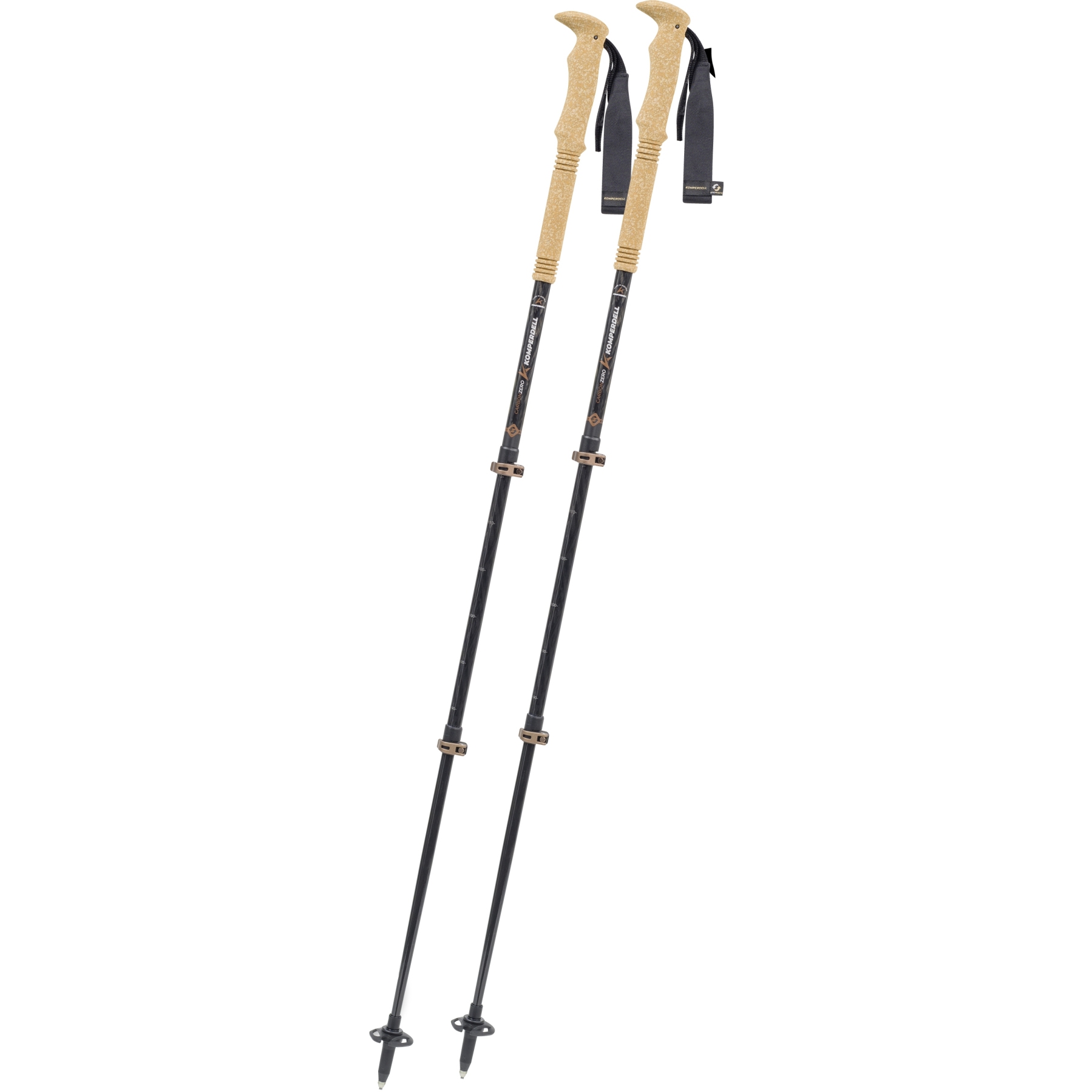 Produktbild von Komperdell Carbon Ultra Zero Compact Trekkingstöcke (Paar) - braun