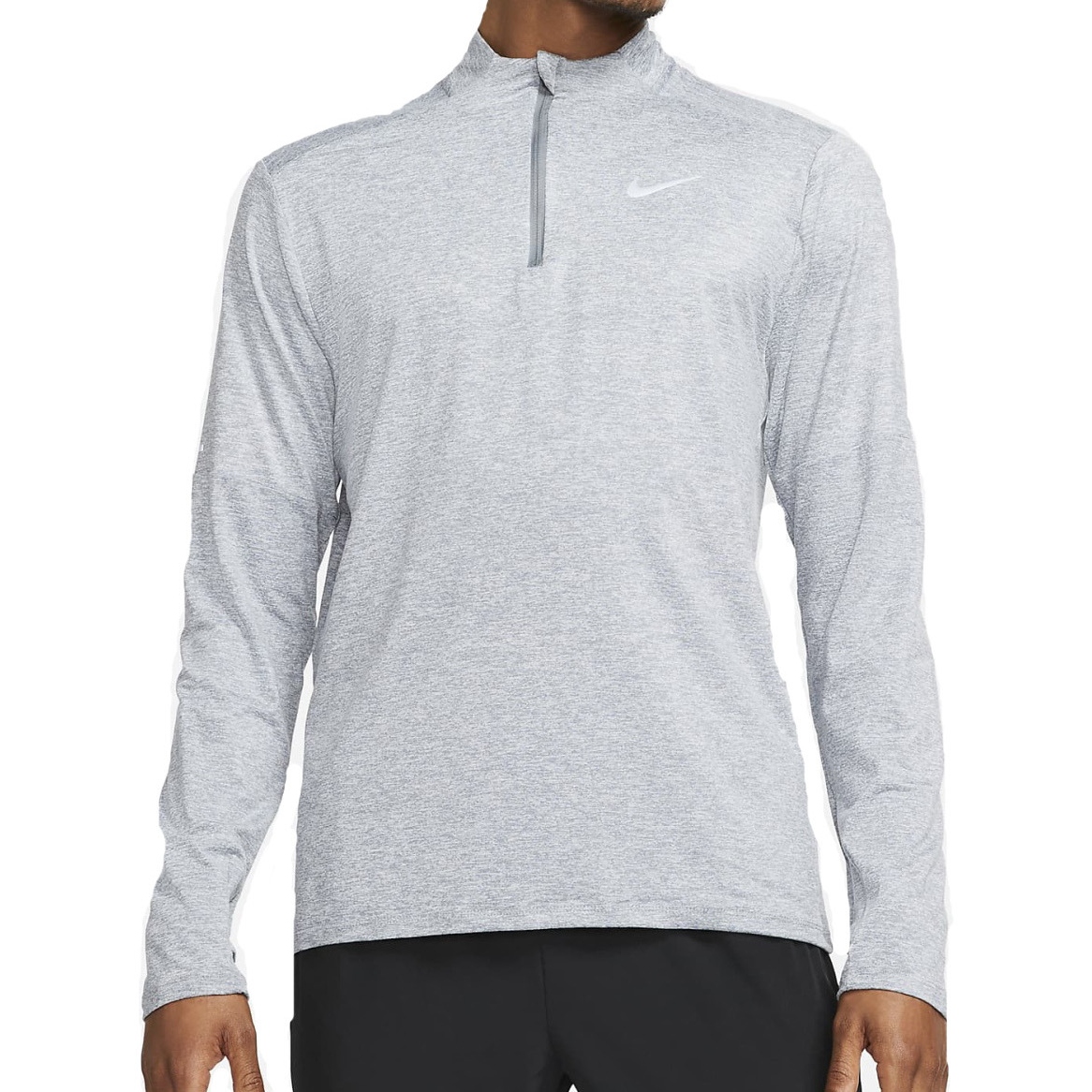Bild von Nike Dri-Fit 1/4-Zip Herren Langarm-Laufshirt - smoke grey/grey fog/reflective silver DD4756-084