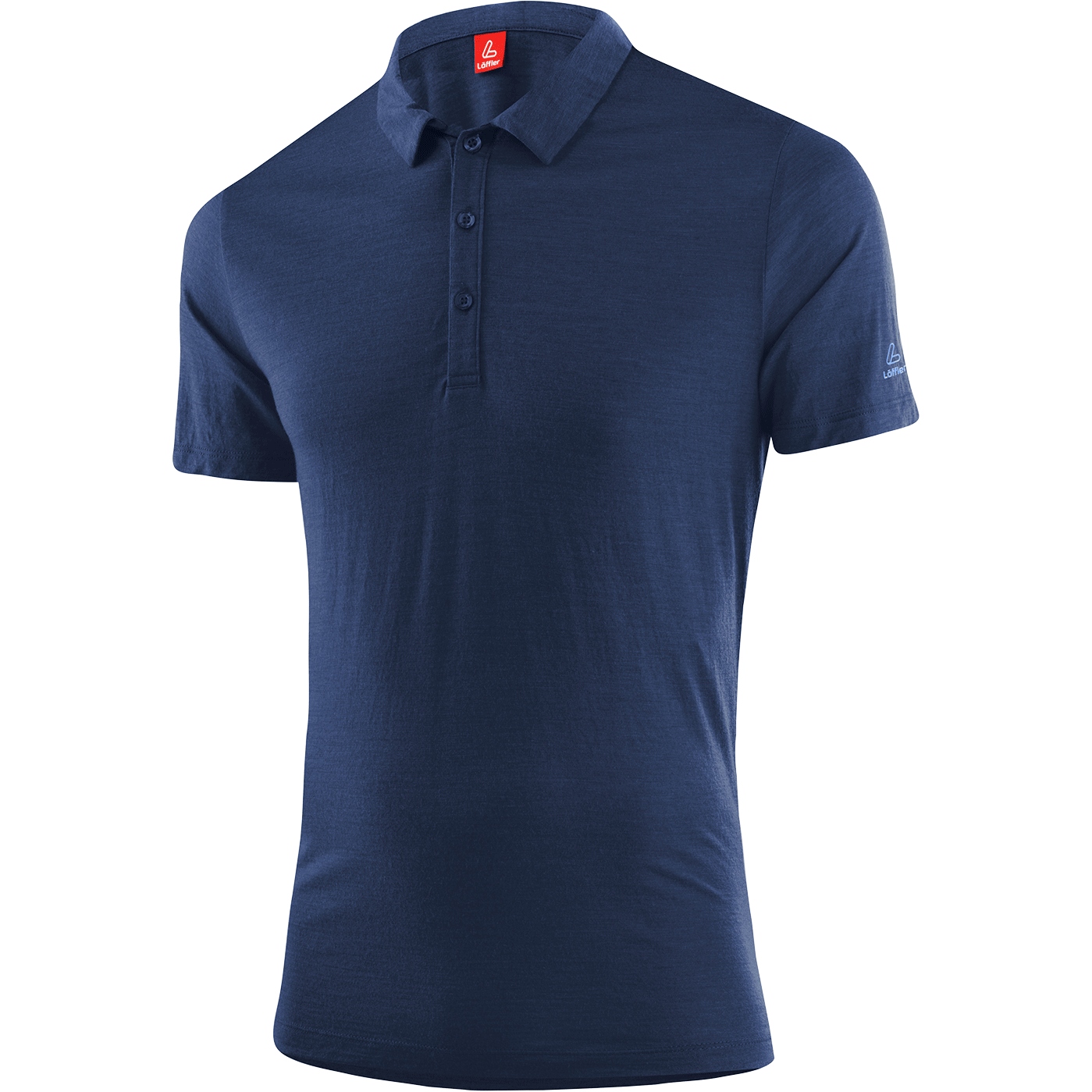 Productfoto van Löffler Merino-Tencel™ Poloshirt Heren - donkerblauw 495