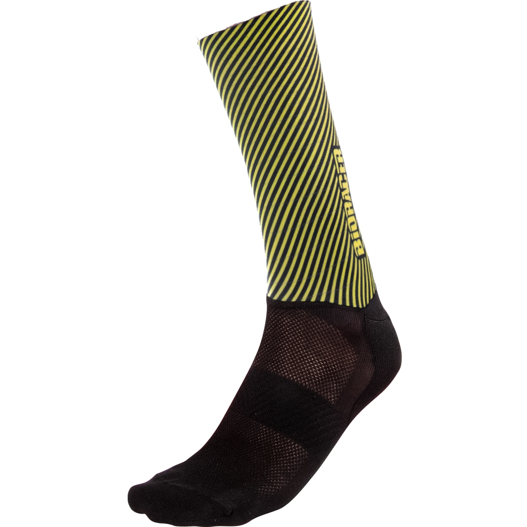 Image of Bioracer Tech Cycling Socks - Life is not a race - yellow