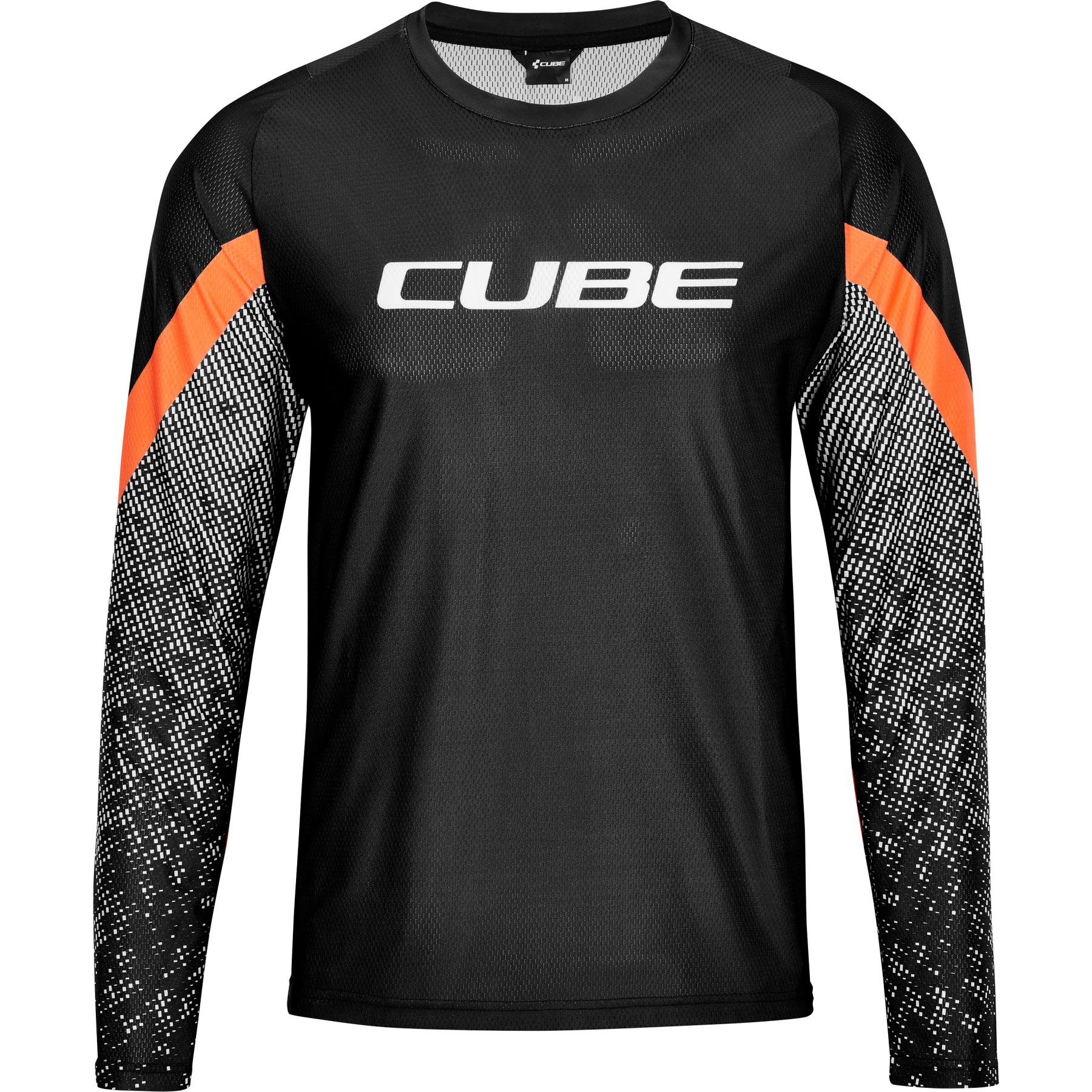 Image of CUBE EDGE Round-Neck Longsleeve Jersey - black'n'orange