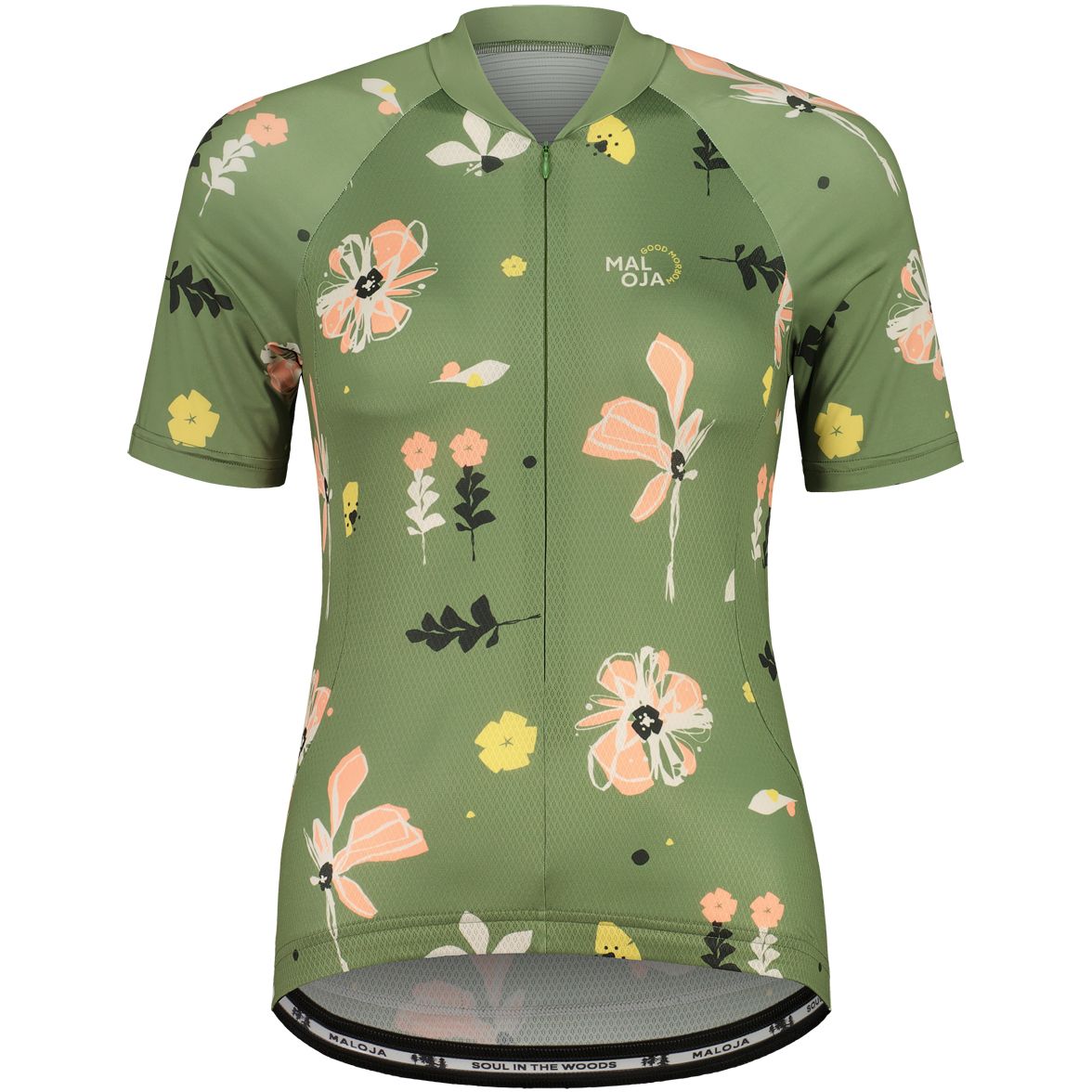 Productfoto van Maloja TennoM. AOP 1/2 Cycle Fietsshirt met Korte Mouwen Dames - pastel clover 8902