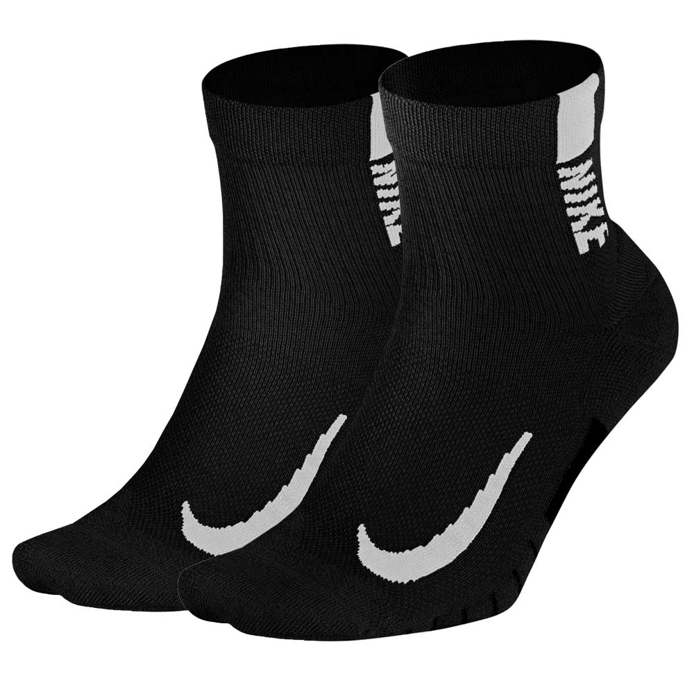 Picture of Nike Multiplier Running Ankle Socks (2 Pair) - black/white SX7556-010