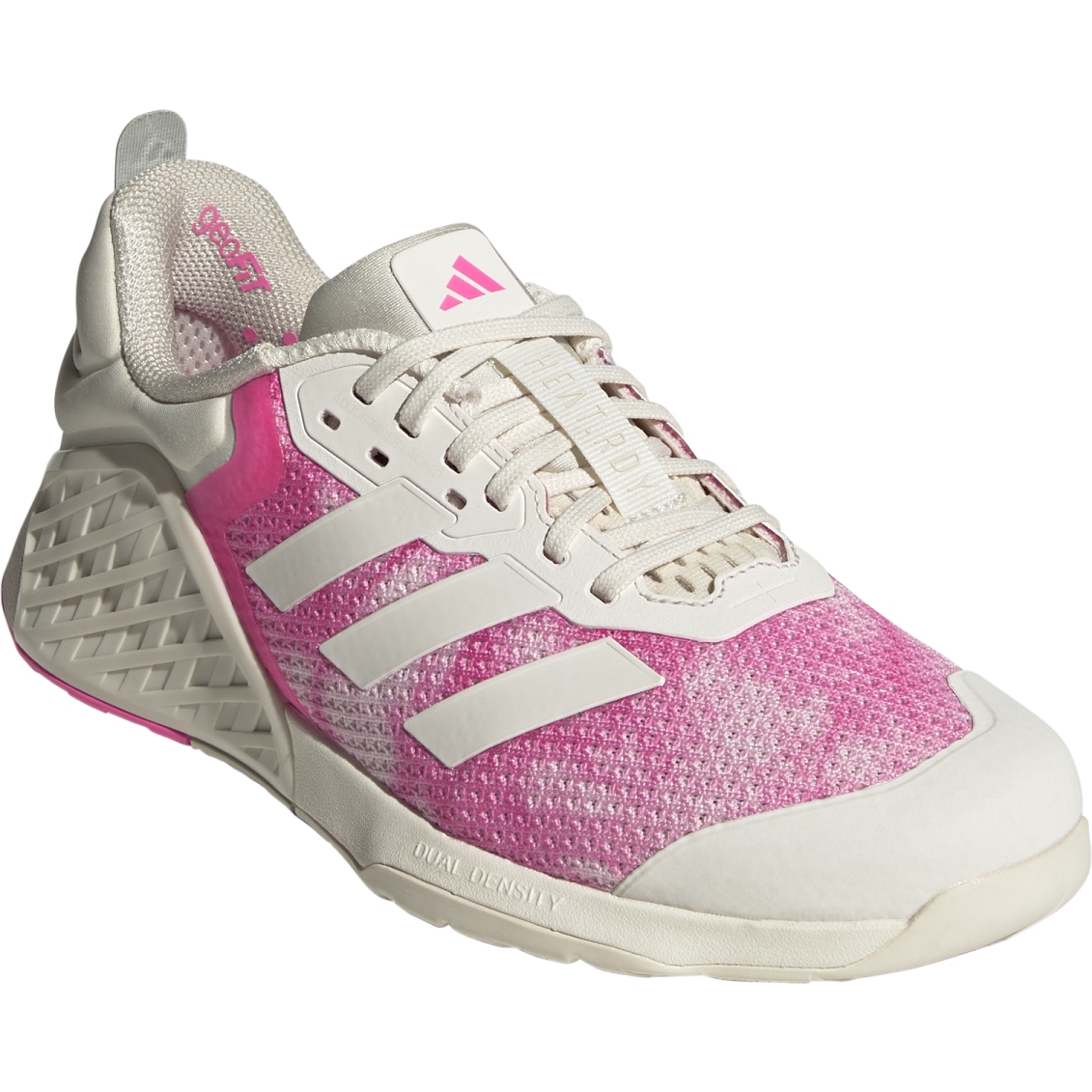 Productfoto van adidas Dropset 3 Trainer Fitness Schoenen Dames - chalk white/chalk white/lucid pink IH5245