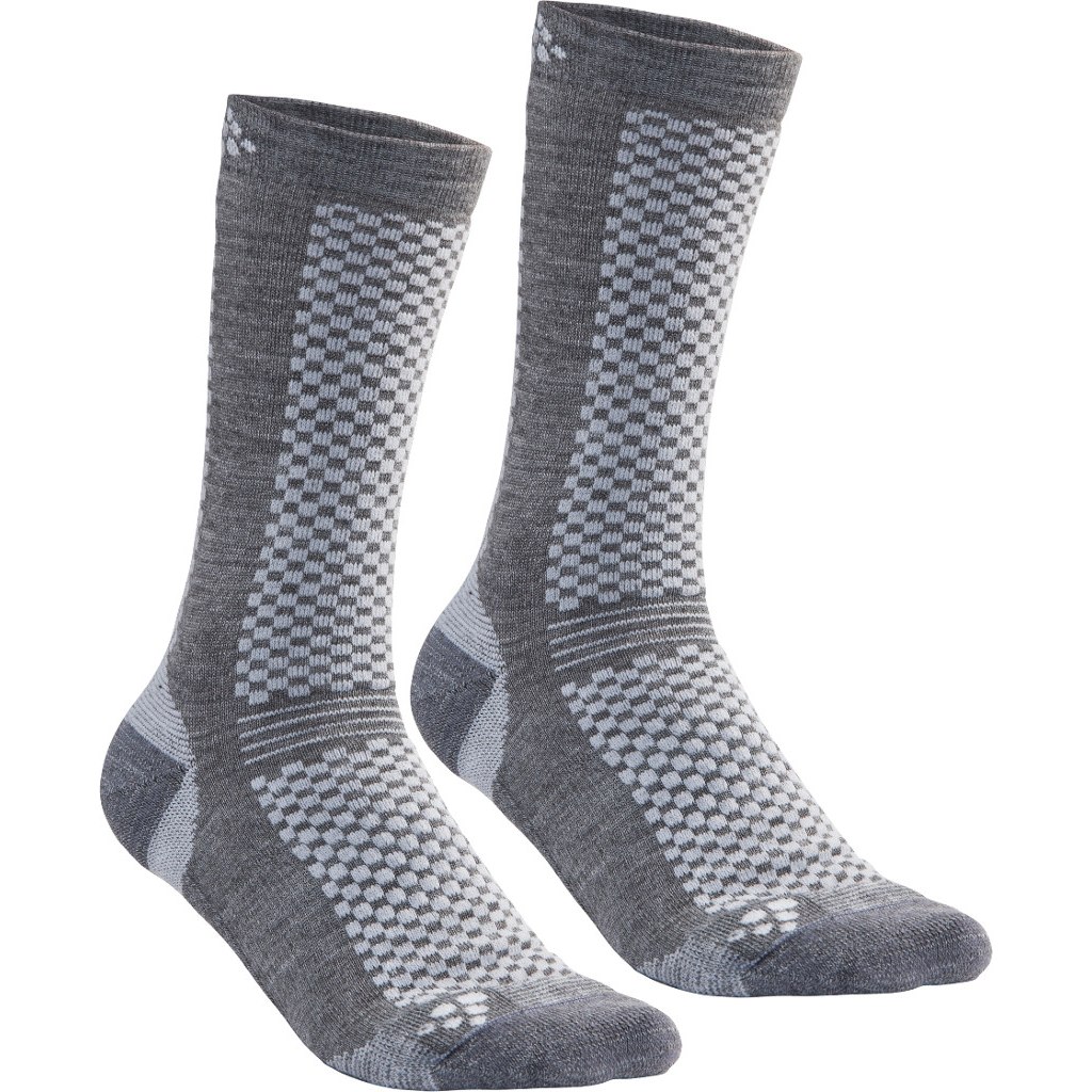Produktbild von CRAFT Warm Mid 2-Pack Socks - Granite/Platinum