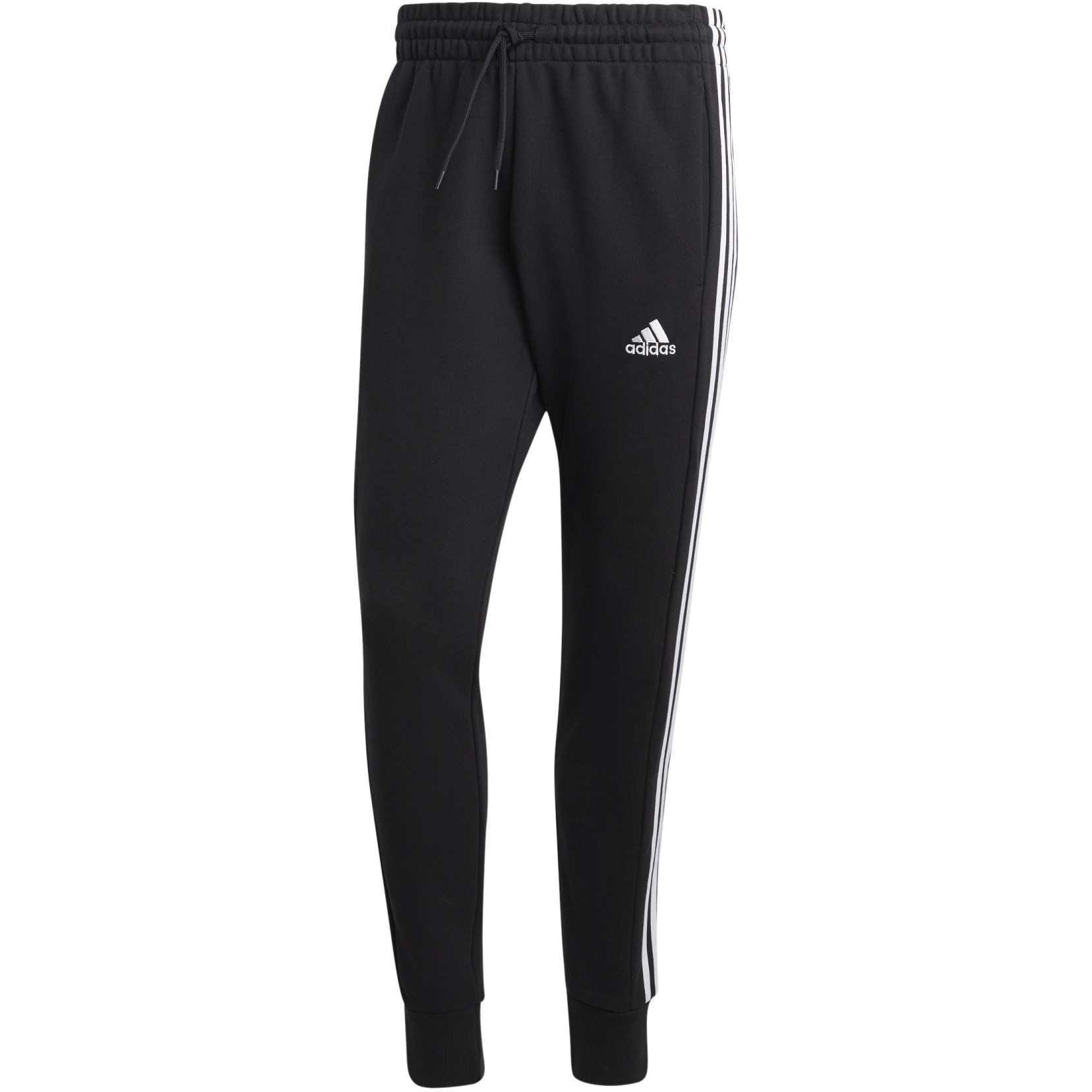 adidas Men's Essentials French Terry Tapered Cuff 3-Stripes Pants ...