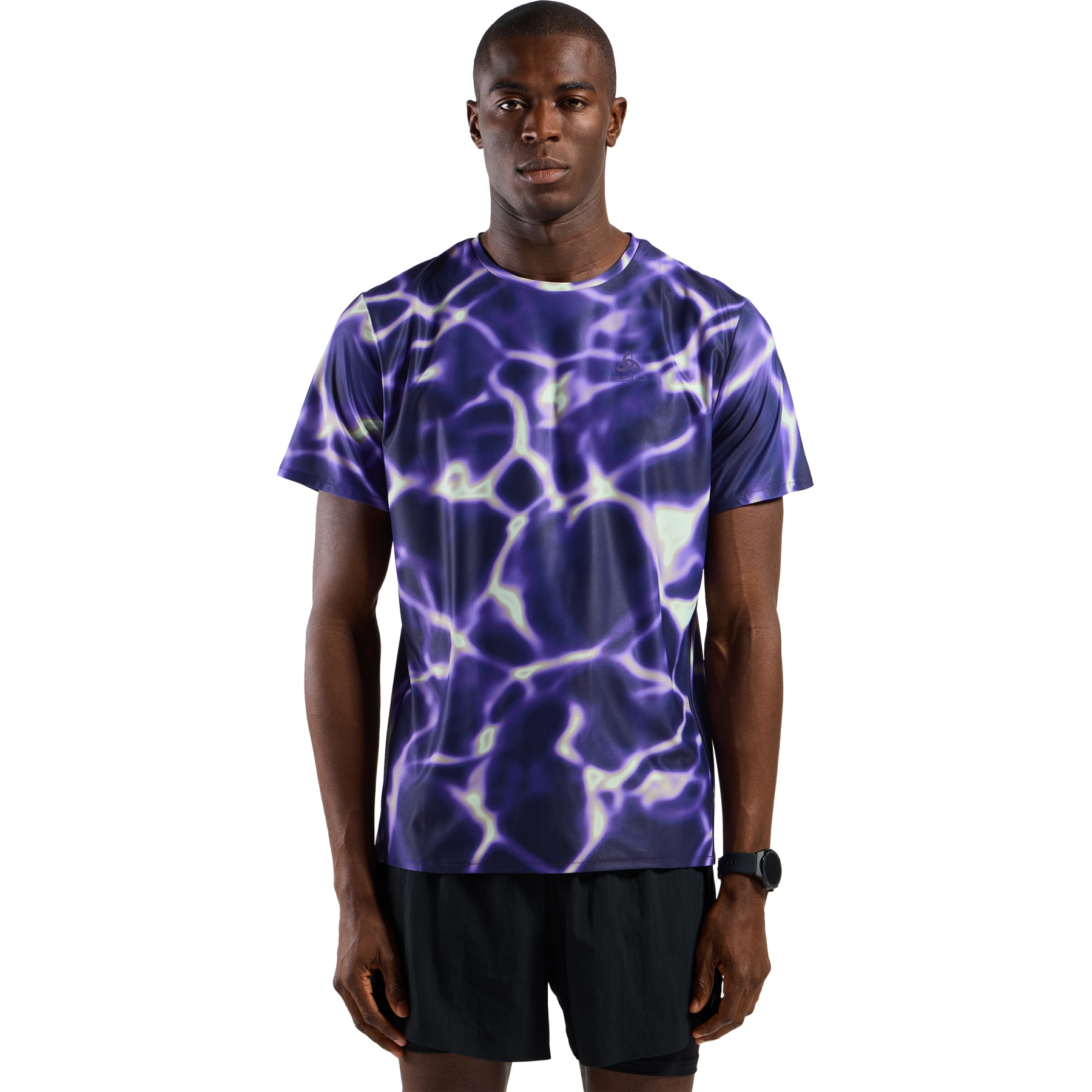 Zdjęcie: Odlo Zeroweight Chill-Tec Print Running T-Shirt Men - afterparty