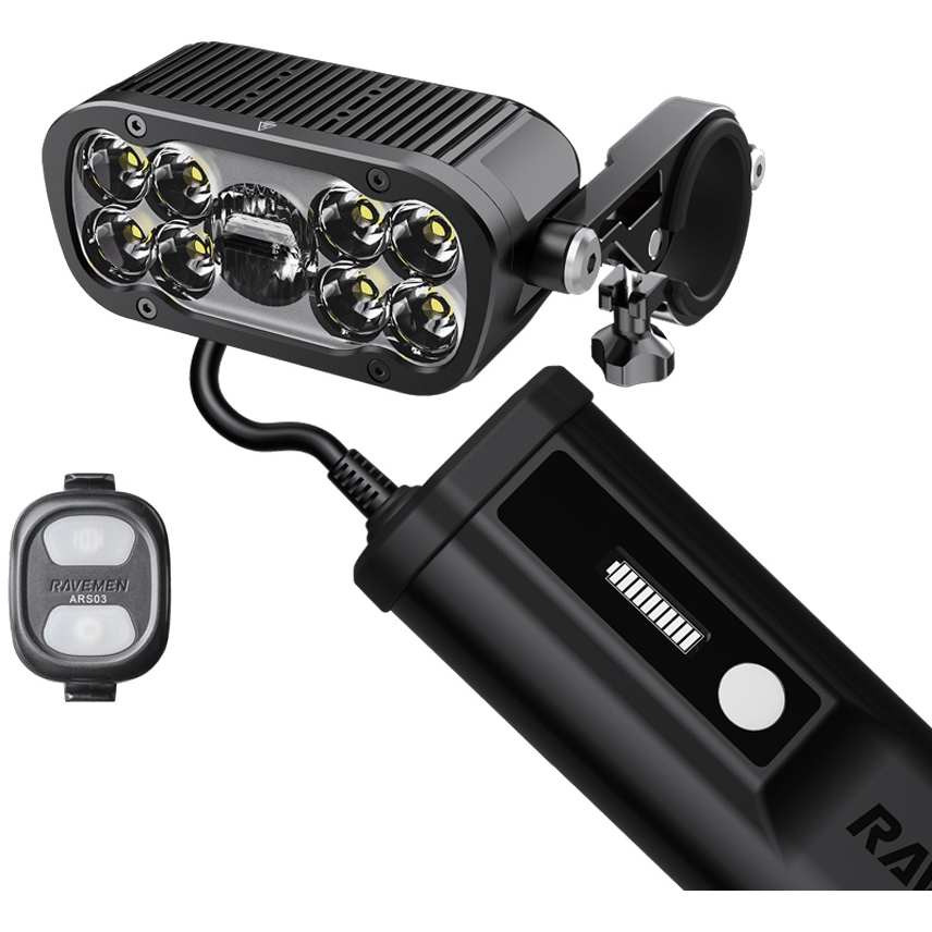Kuva tuotteesta Ravemen XR6000 polkupyörän etuvalo - musta