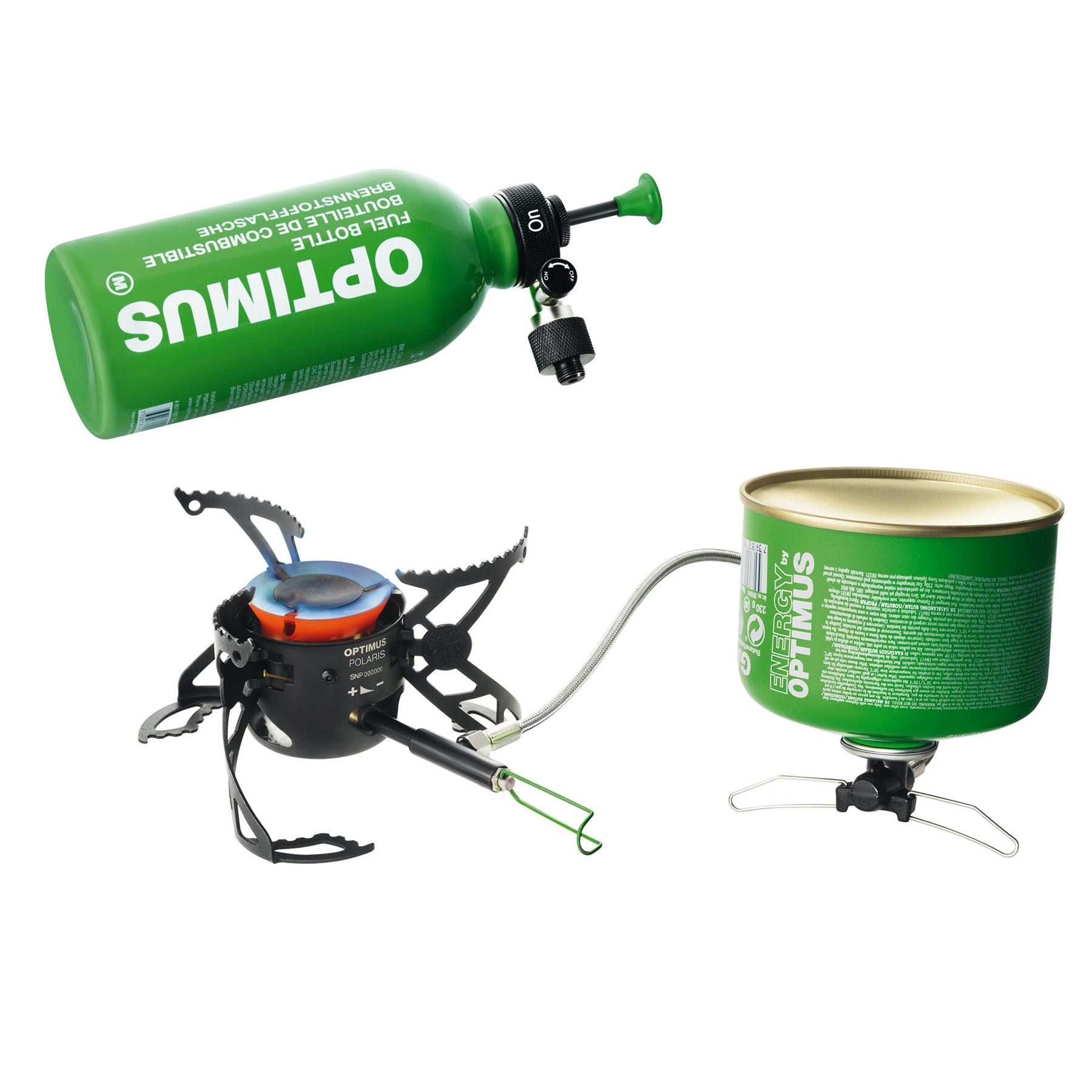Picture of Optimus Polaris Optifuel Stove with 0,4 L Fuel Bottle - green