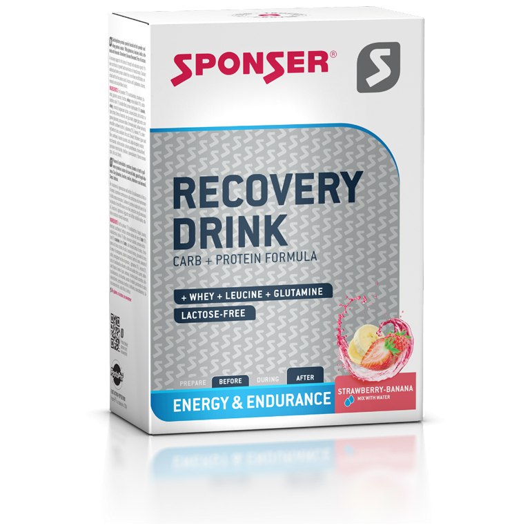 Produktbild von SPONSER Recovery Drink - Kohlenhydrat-Protein-Getränkepulver - 20x60g