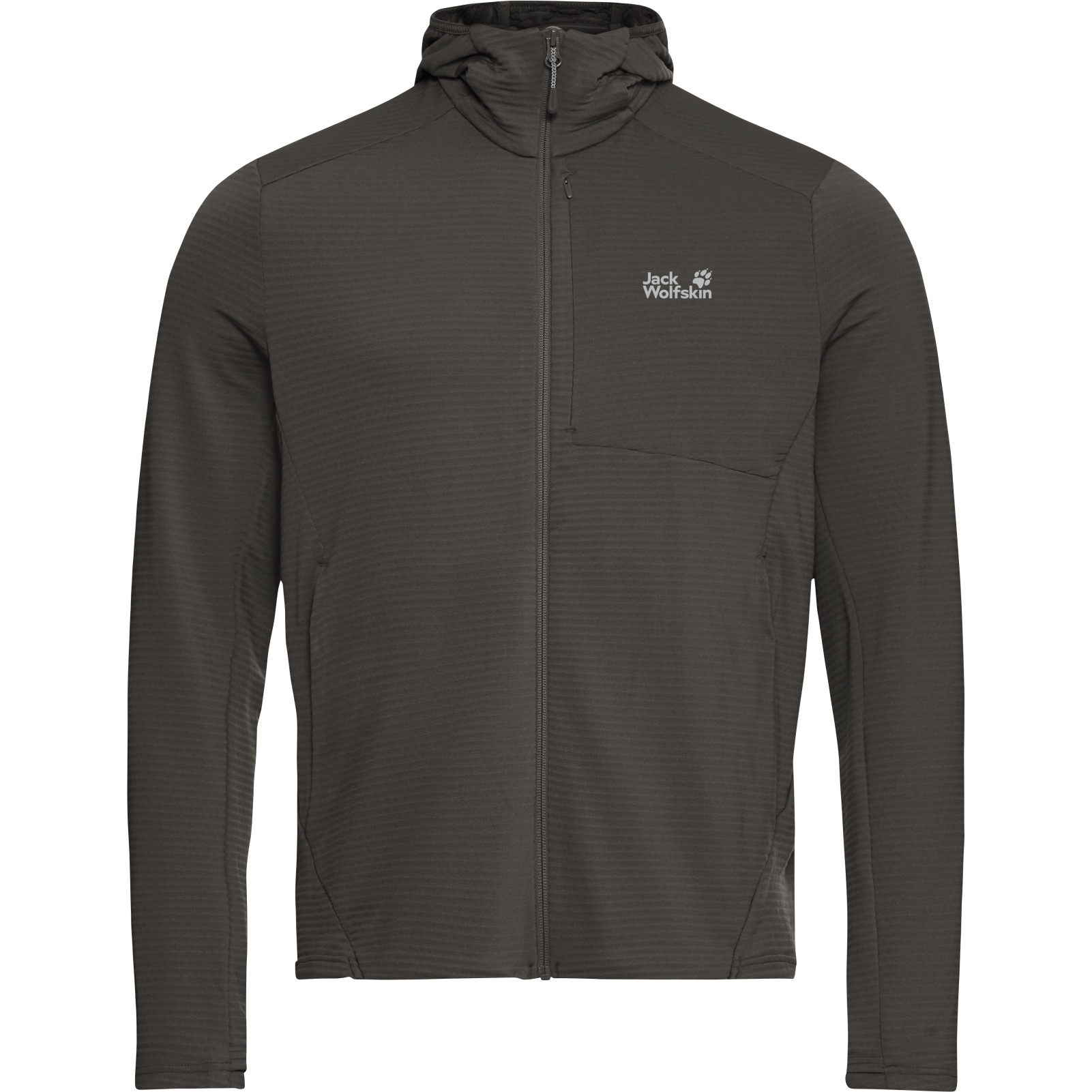 Jack Wolfskin Litestride Full Zip Hooded Jacket Men - flint | BIKE24