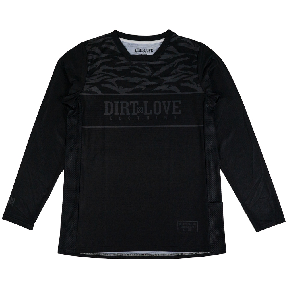 Productfoto van Dirt Love Logo Riding Shirt - black/grey