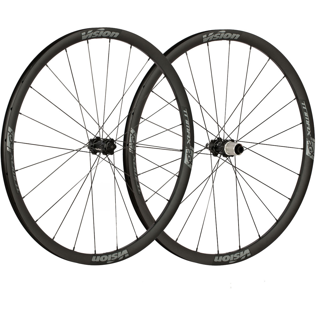 Picture of Vision Trimax AGX i23 Wheelset - TLR | Centerlock | 12x100mm | 12x142mm - Shimano HG