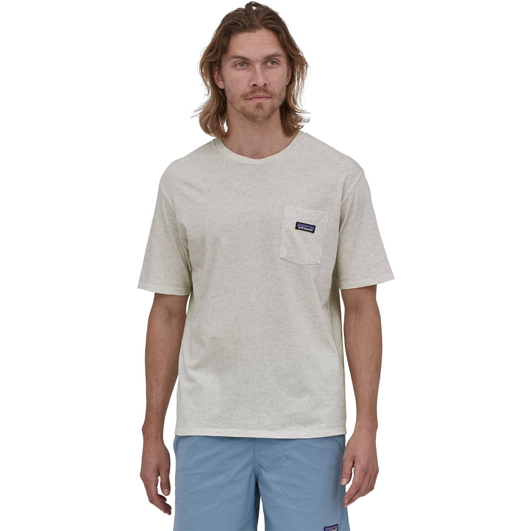 Produktbild von Patagonia Regenerative Organic Certified Cotton Lightweight Pocket Herren T-Shirt - Birch White