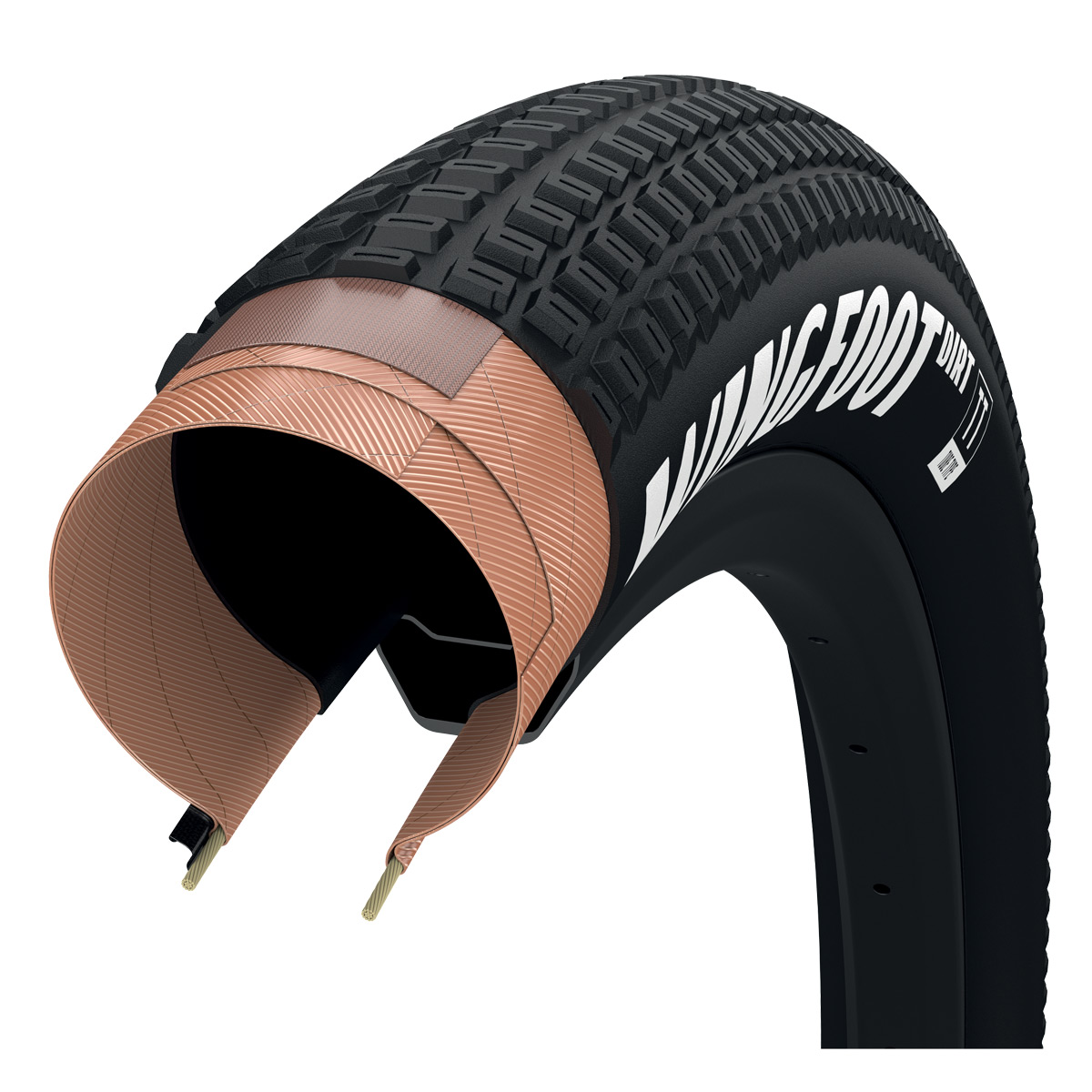 Productfoto van Goodyear Wingfoot Dirt - Tube Type - Vouwband - 26x2.20&quot; - zwart