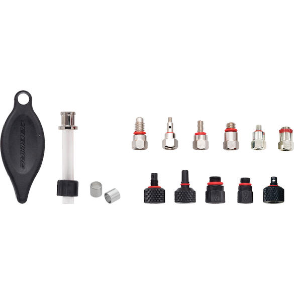 Picture of Jagwire Elite Replacement Fitting-Set for Bleed Kit | Mineral Oil - red Sealings