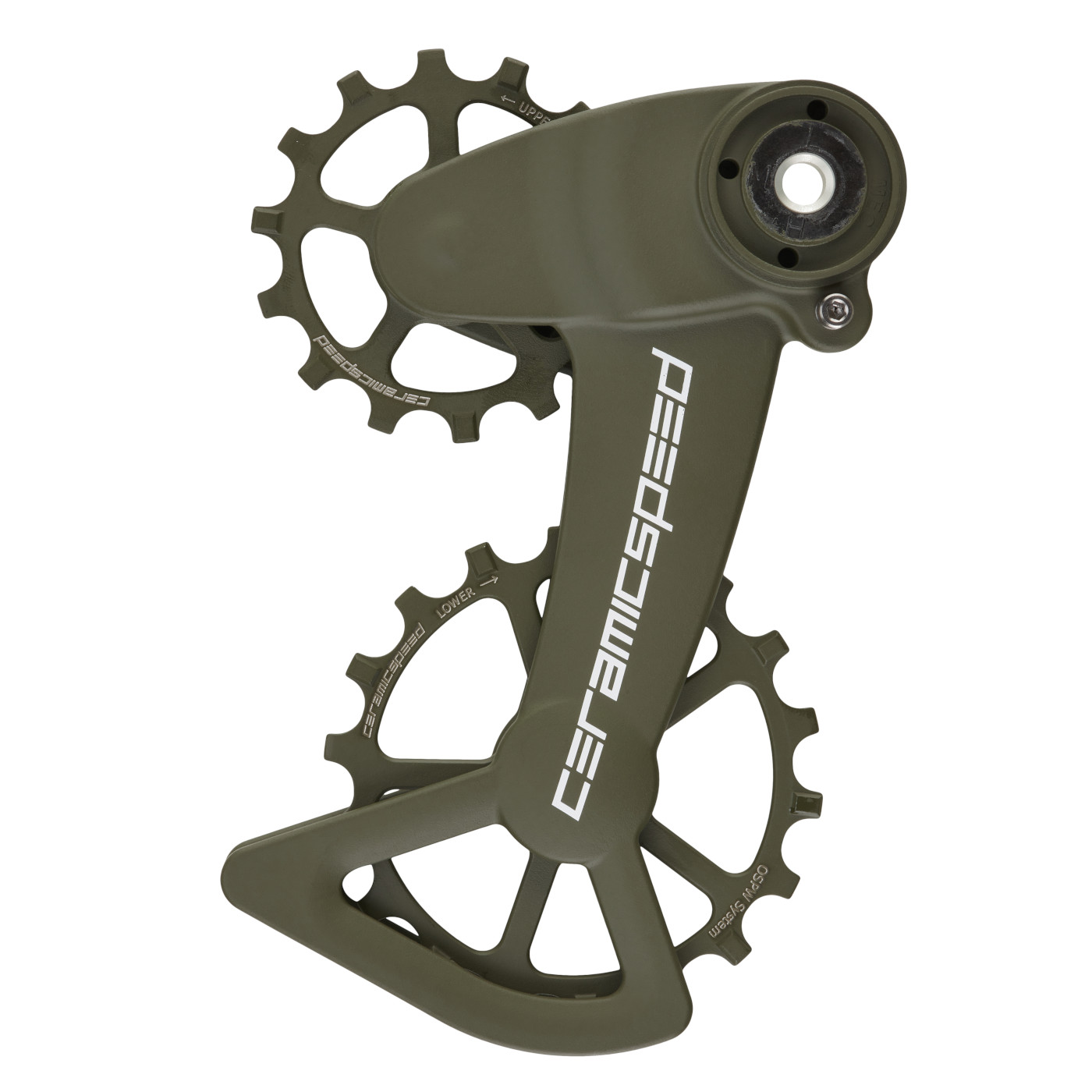 Picture of CeramicSpeed Limited Edition Cerakote OSPW X Derailleur Pulley System - for SRAM Eagle | 14/18 Teeth | Coated Bearings - olive