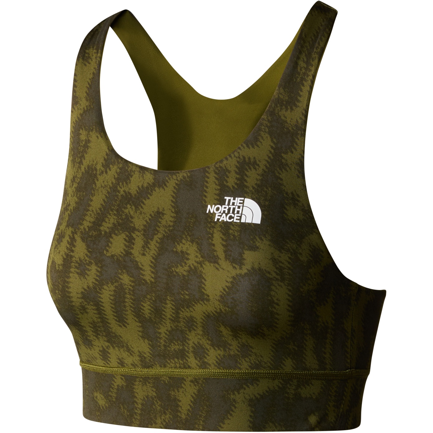The North Face Flex Printed Sports Bra Women - Forest Olive