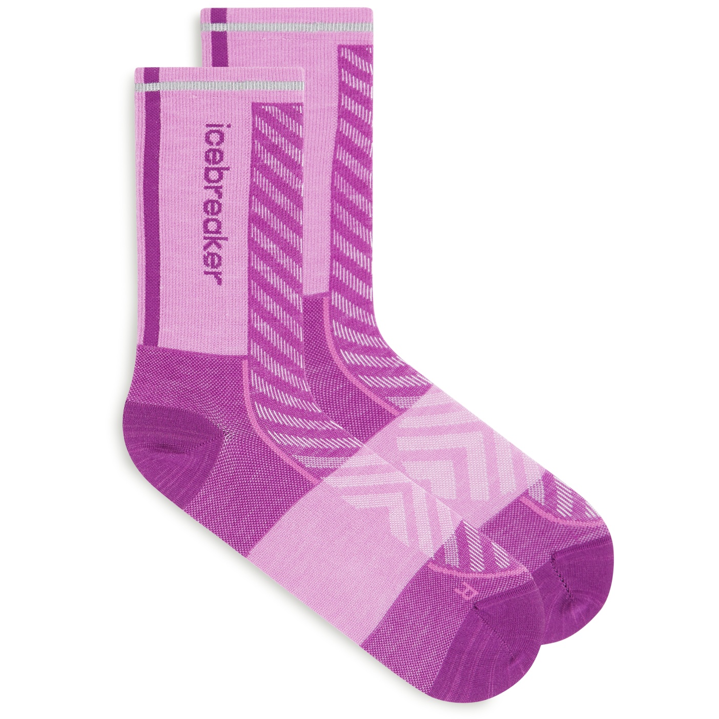 Foto de Icebreaker Calcetines Mujer - Merino Run+ Ultralight Crew - Passion/Passion Lt
