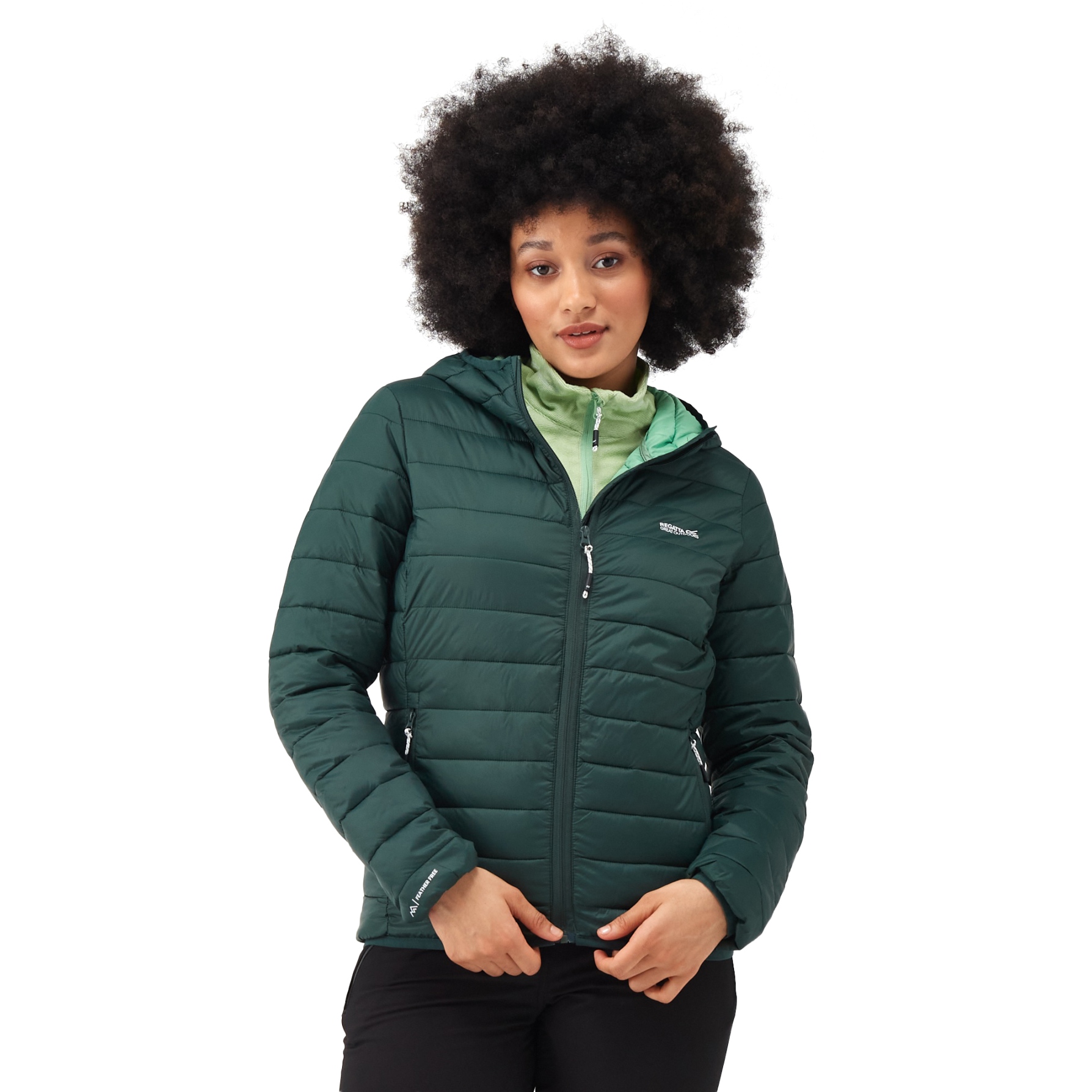 Picture of Regatta Marizion Hooded Jacket Women - Darkest Spruce/Quiet Green CBH