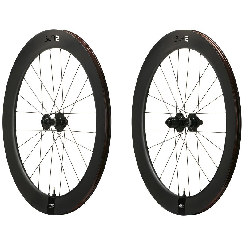 Picture of Giant SLR 2 Tubeless Carbon Disc 65 Wheelset - Clincher - Centerlock - 12x100mm | 12x142mm - Shimano