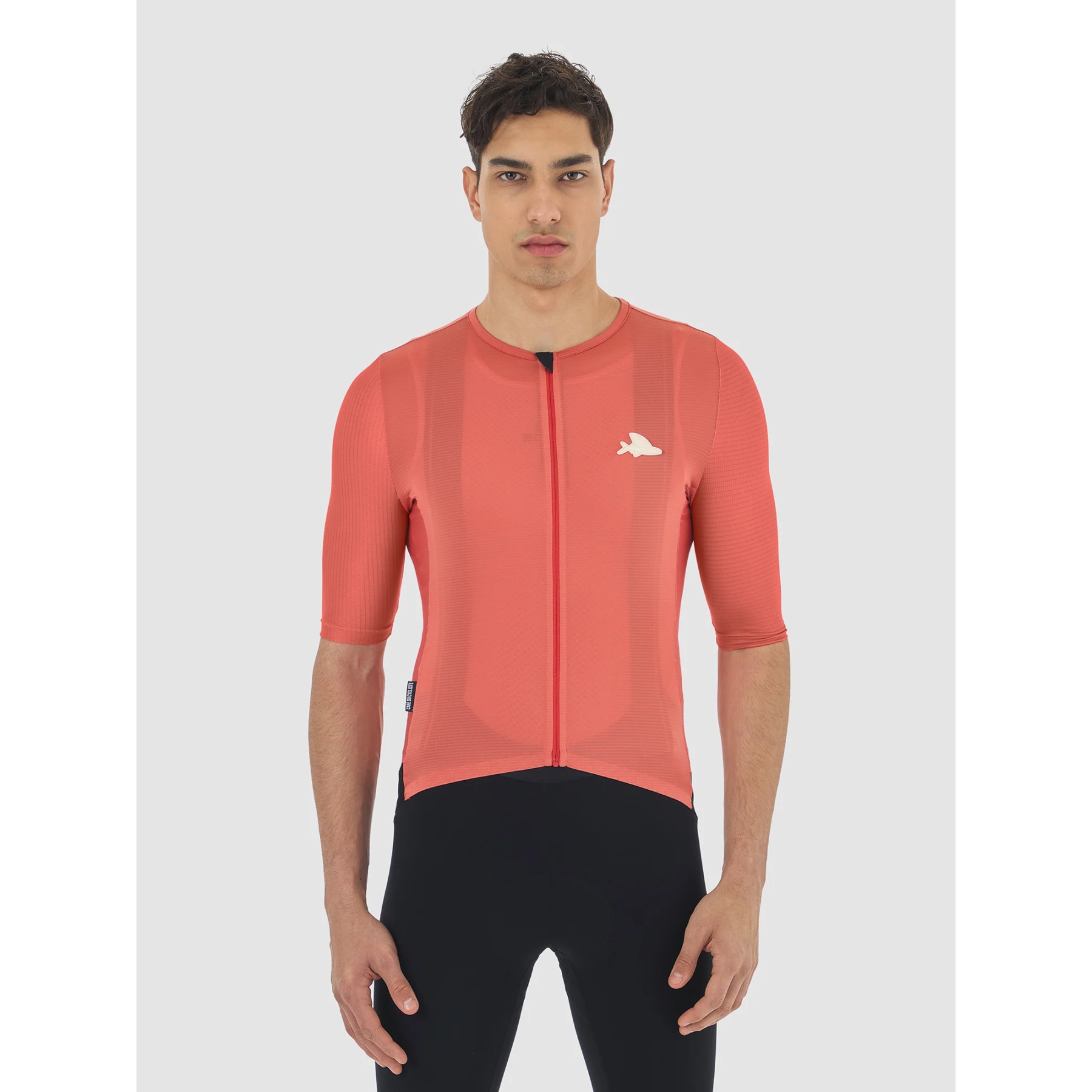 Foto van Café du Cycliste Olympe Fietsshirt met Korte Mouwen Heren - cinder red