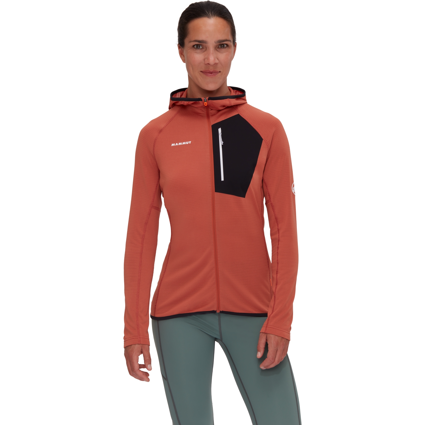 Mammut Aenergy Light Midlayer Hooded Jacket Women - brick-black | BIKE24