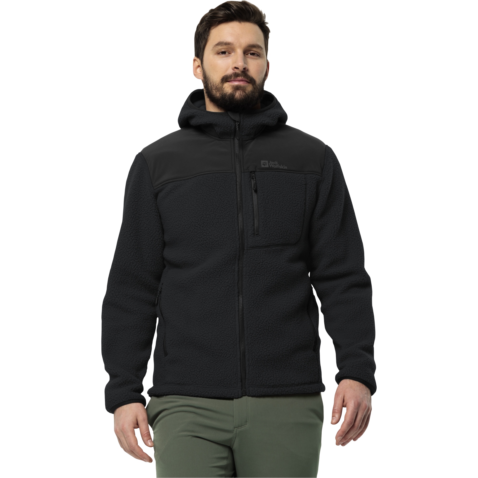 Produktbild von Jack Wolfskin Kammweg Pile Full Zip Jacke Herren - phantom