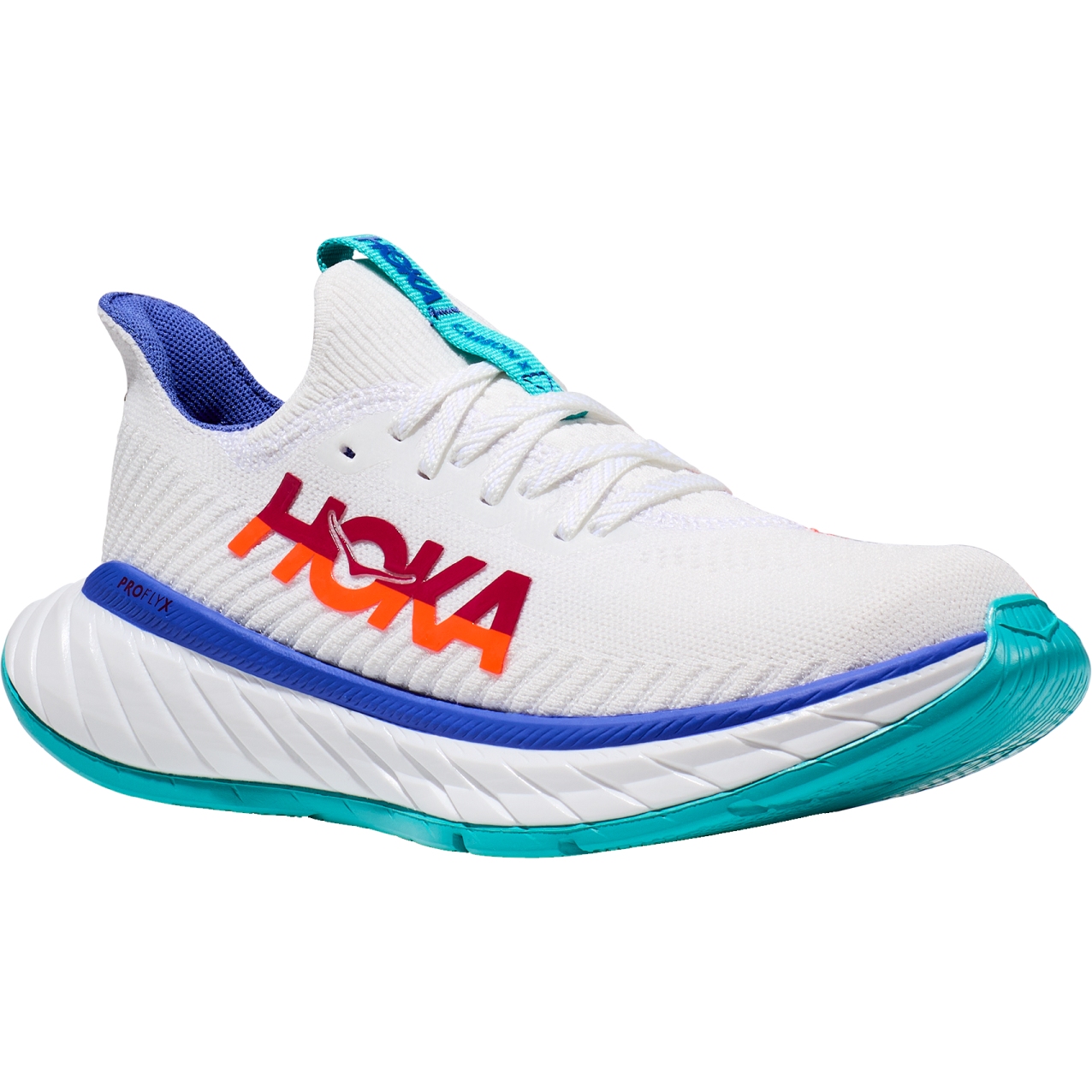 Produktbild von Hoka Carbon X 3 Damen Laufschuhe - weiß / flame