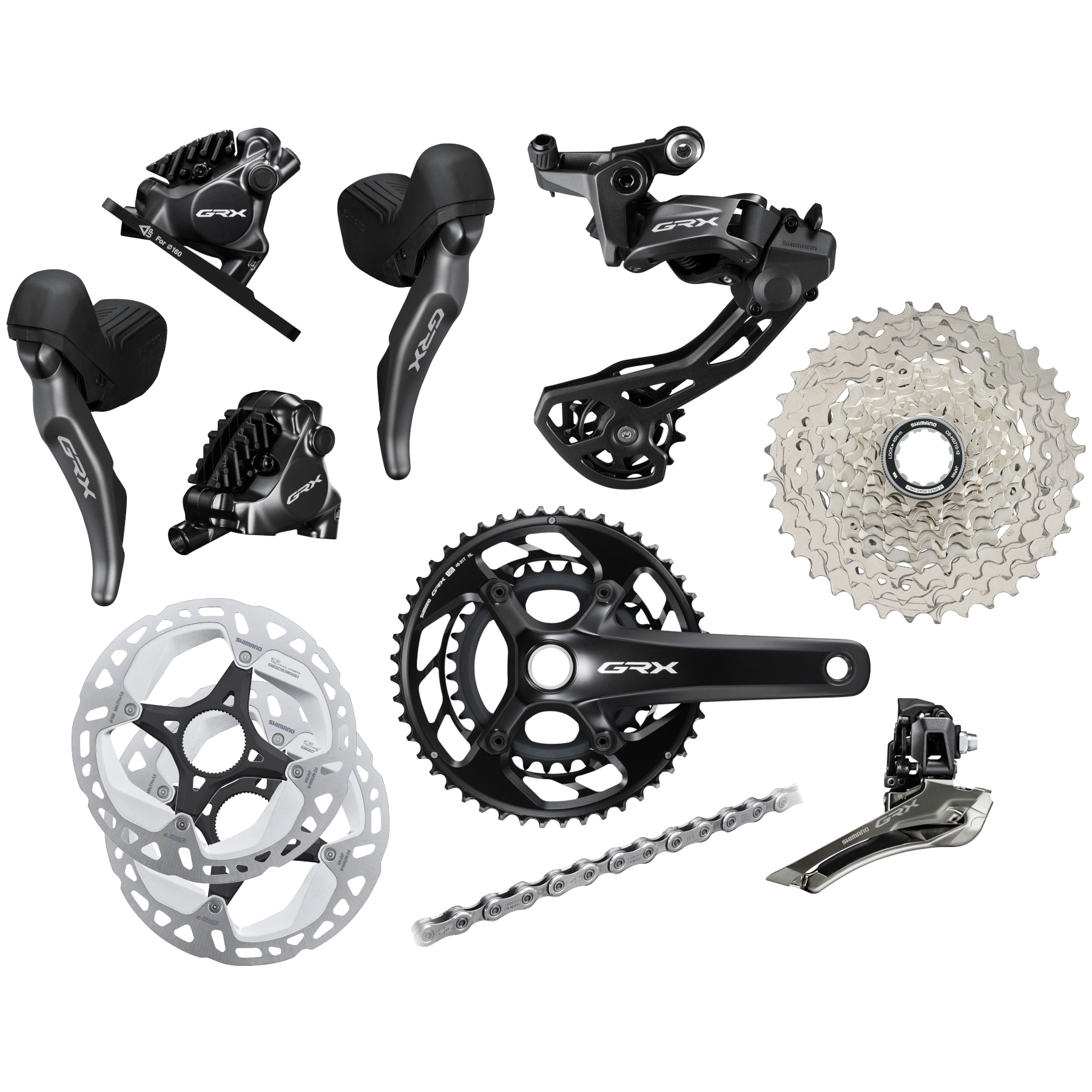Picture of Shimano GRX RX820 Groupset - 2x12-speed | with CS-HG710 Cassette (11-36T)
