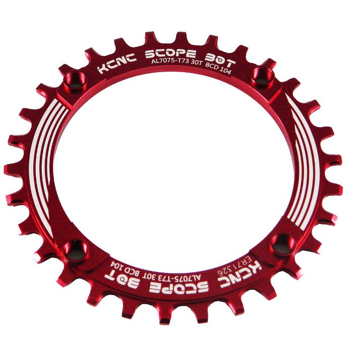 Picture of KCNC Scope MTB Chainring 104mm 1-speed Narrow-Wide - red