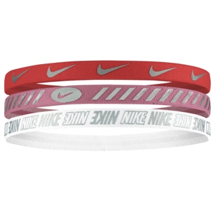Produktbild von Nike Metallic Damen Haarband 3.0 - 3er Pack - picante red/red stardust/metallic silver 664
