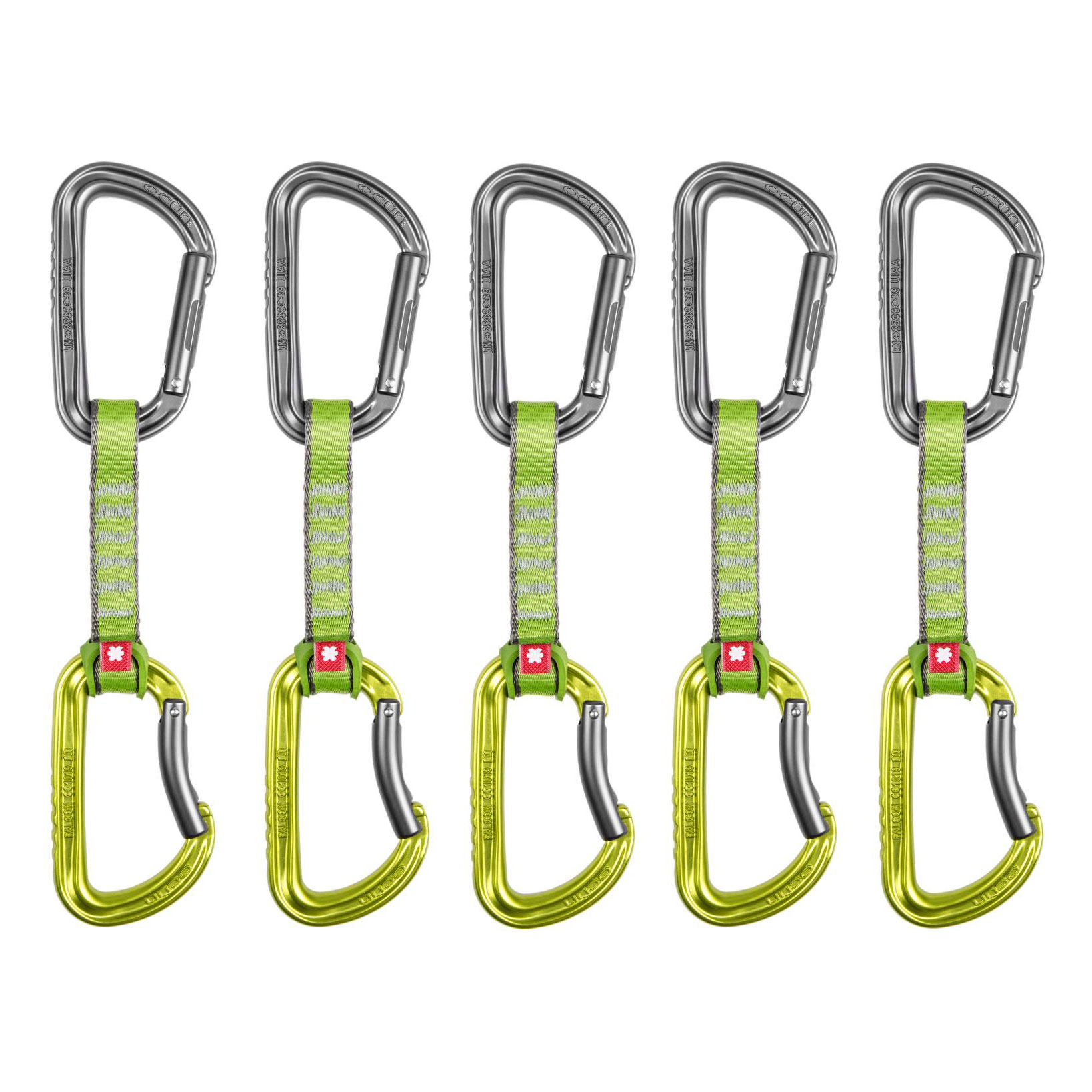Picture of Ocún Falcon QD Pa 16 mm 10 cm Quickdraw Set - 5 Pack - green
