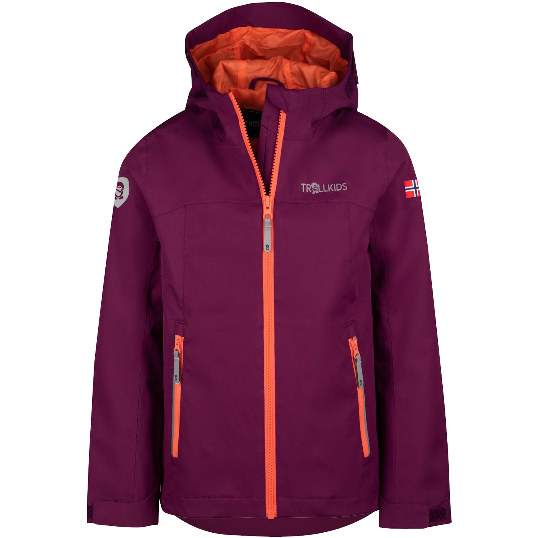 Picture of Trollkids Telemark Kids Jacket - Mulberry/Peach