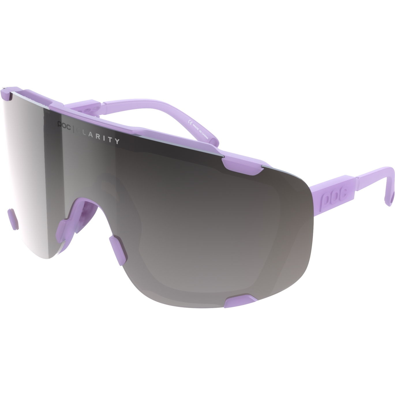 Picture of POC Devour Glasses - Mirror Lens - 1619 Purple Quartz Translucent / Violet/Silver + Clear