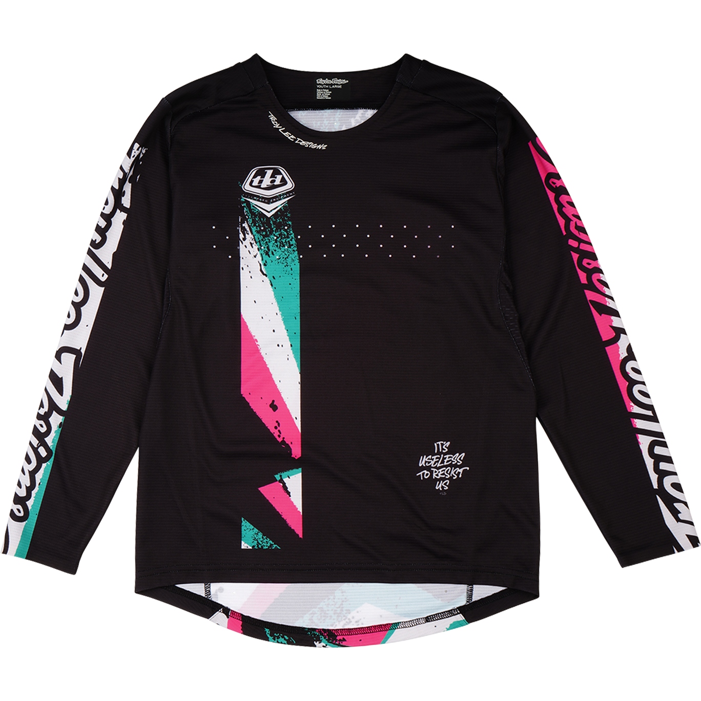 Детский трикотаж Troy Lee Designs Sprint с длинным рукавом - полностью черный