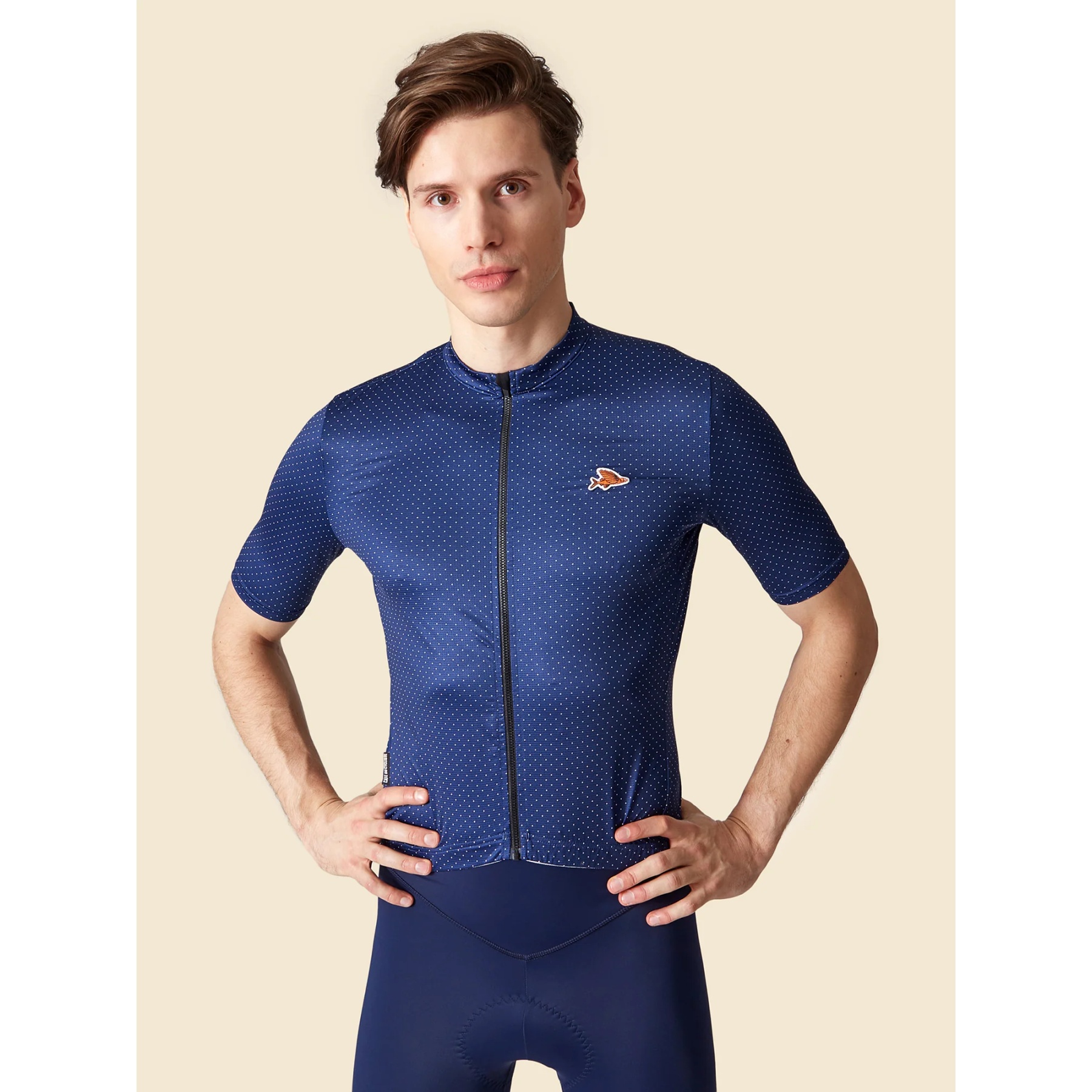 Café du Cycliste Fleurette ネイビー メンズ XS Café du Cycliste - Fleurette Navy Men - 40%Off - Bcyclet