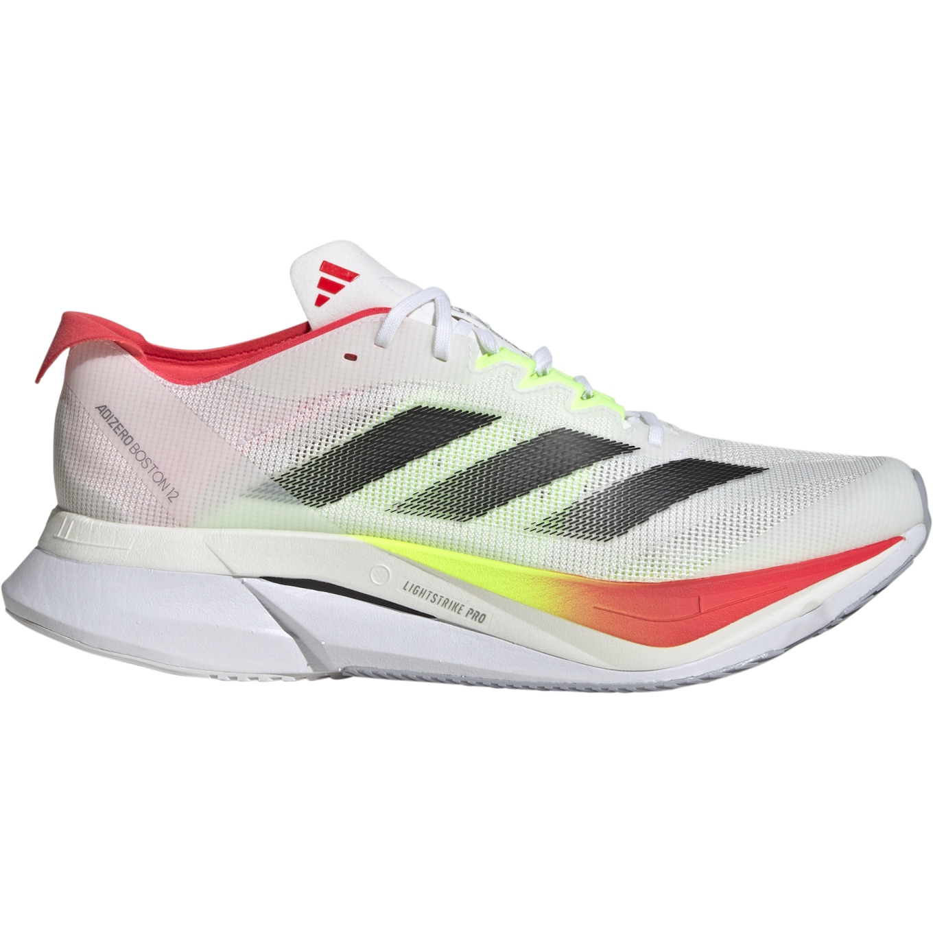 Photo produit de adidas Chaussures de course Homme - Adizero Boston 12 - white/core black/lucid red JQ2552