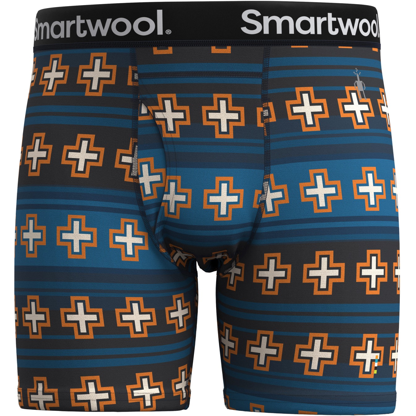 Produktbild von SmartWool Merino Print Boxershorts Herren - N68 deep navy paths crossed