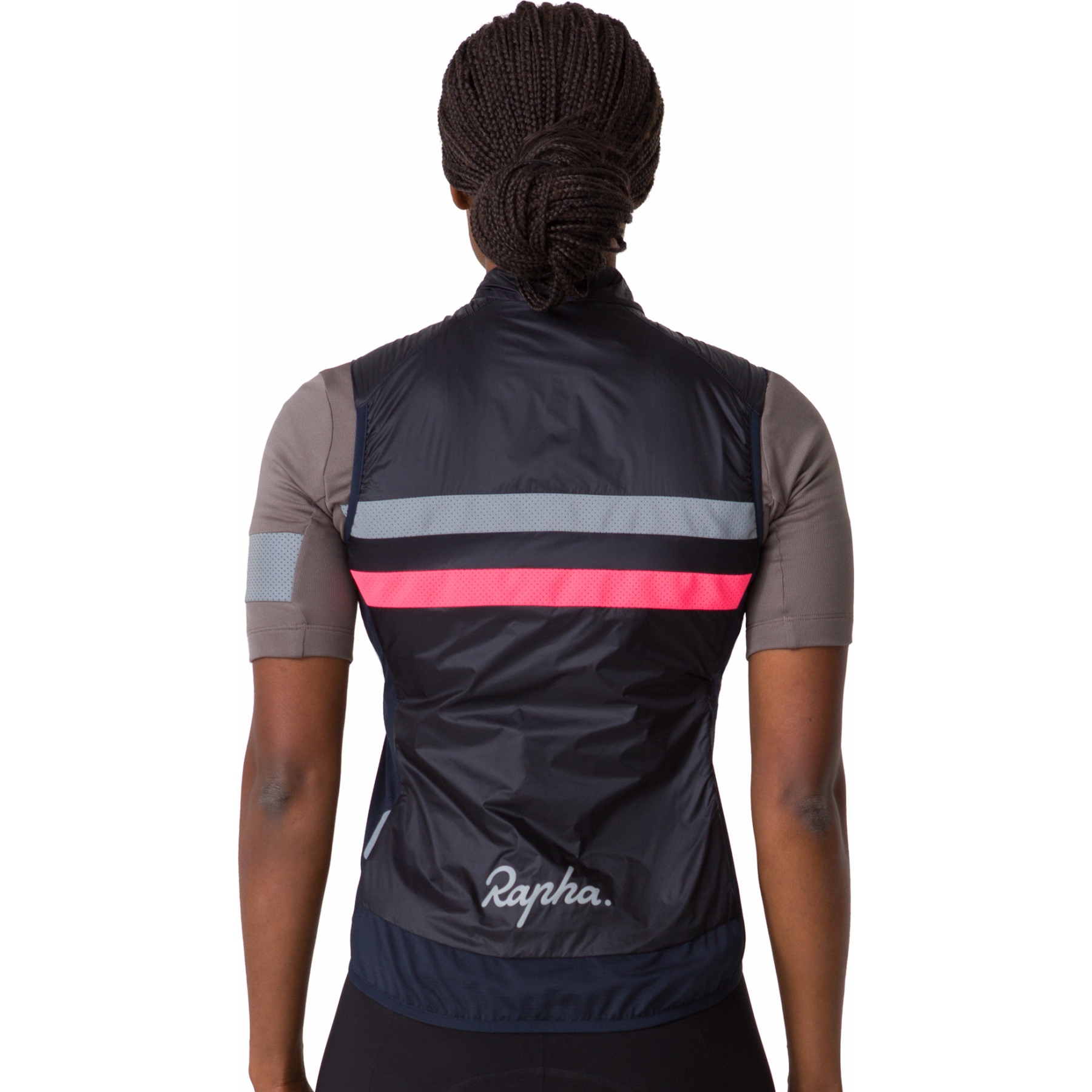 Rapha Brevet Insulated Vest Women - dark navy/hi-vis pink