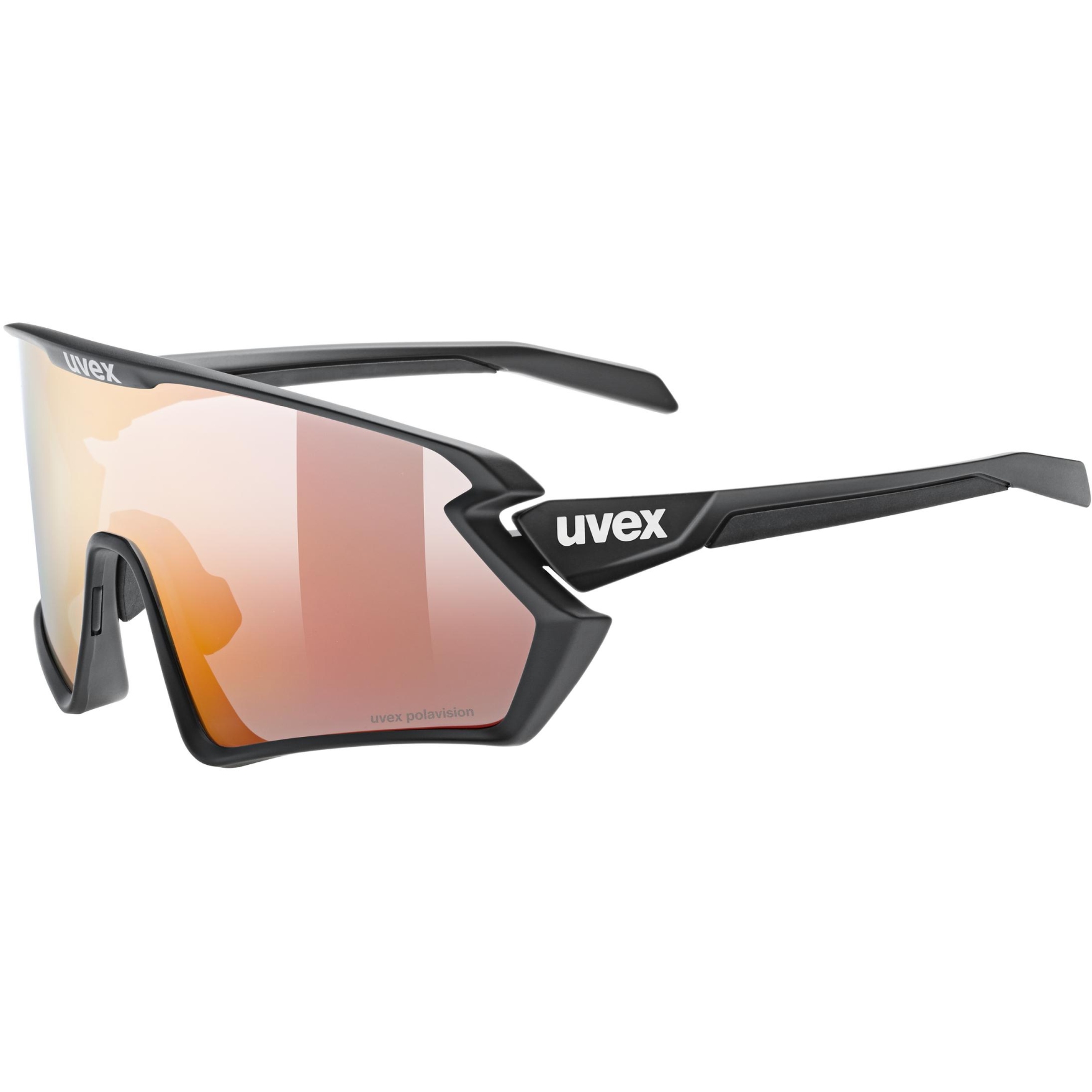Picture of Uvex sportstyle 231 2.0 P Glasses - black matt/polavision supravision mirror red