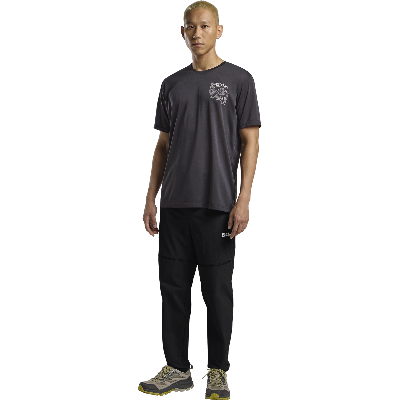 Jack Wolfskin Hikeout Zip Off Hose Herren regular schwarz BIKE24