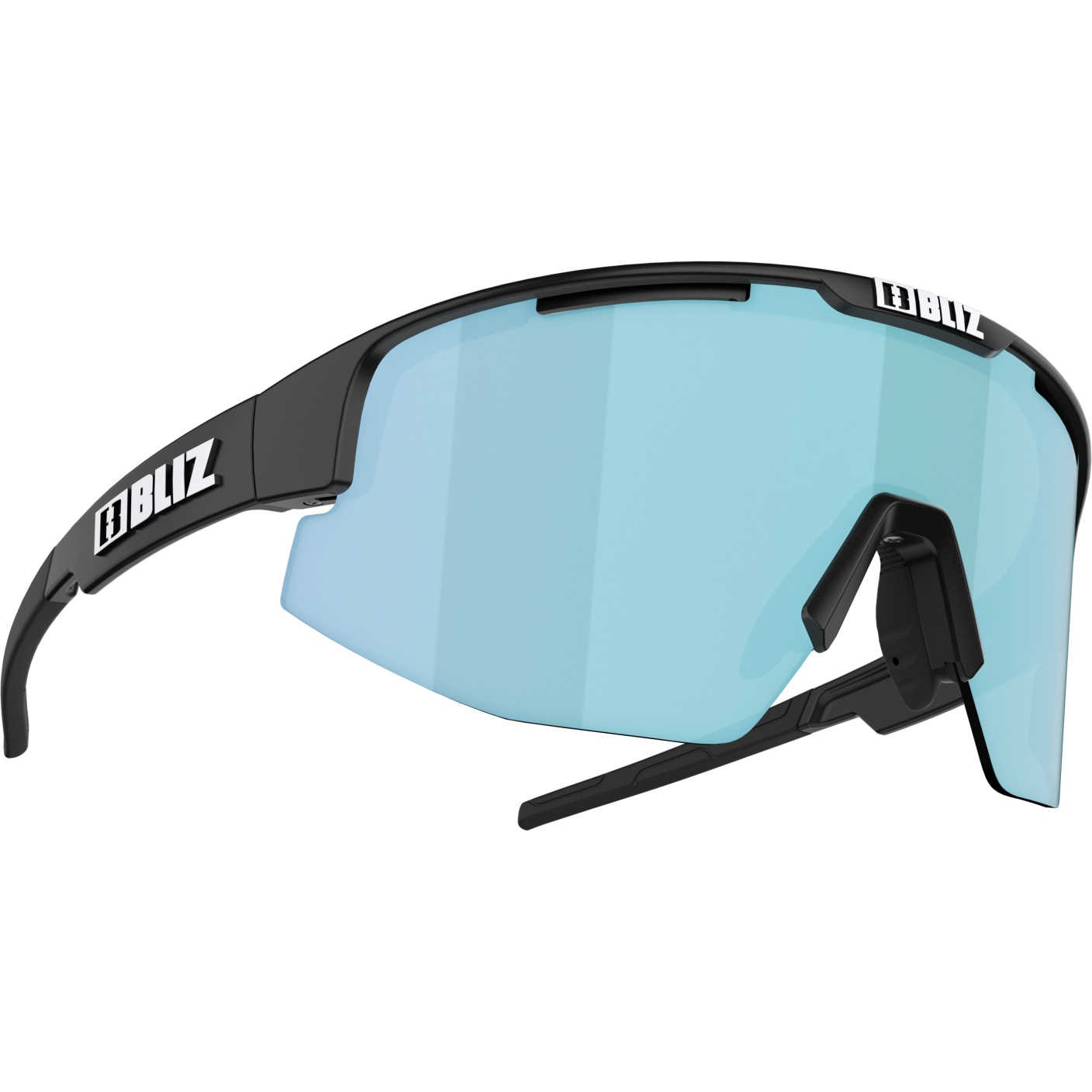 Picture of Bliz Matrix Glasses - Matt Black / Smoke with Ice Blue Multi