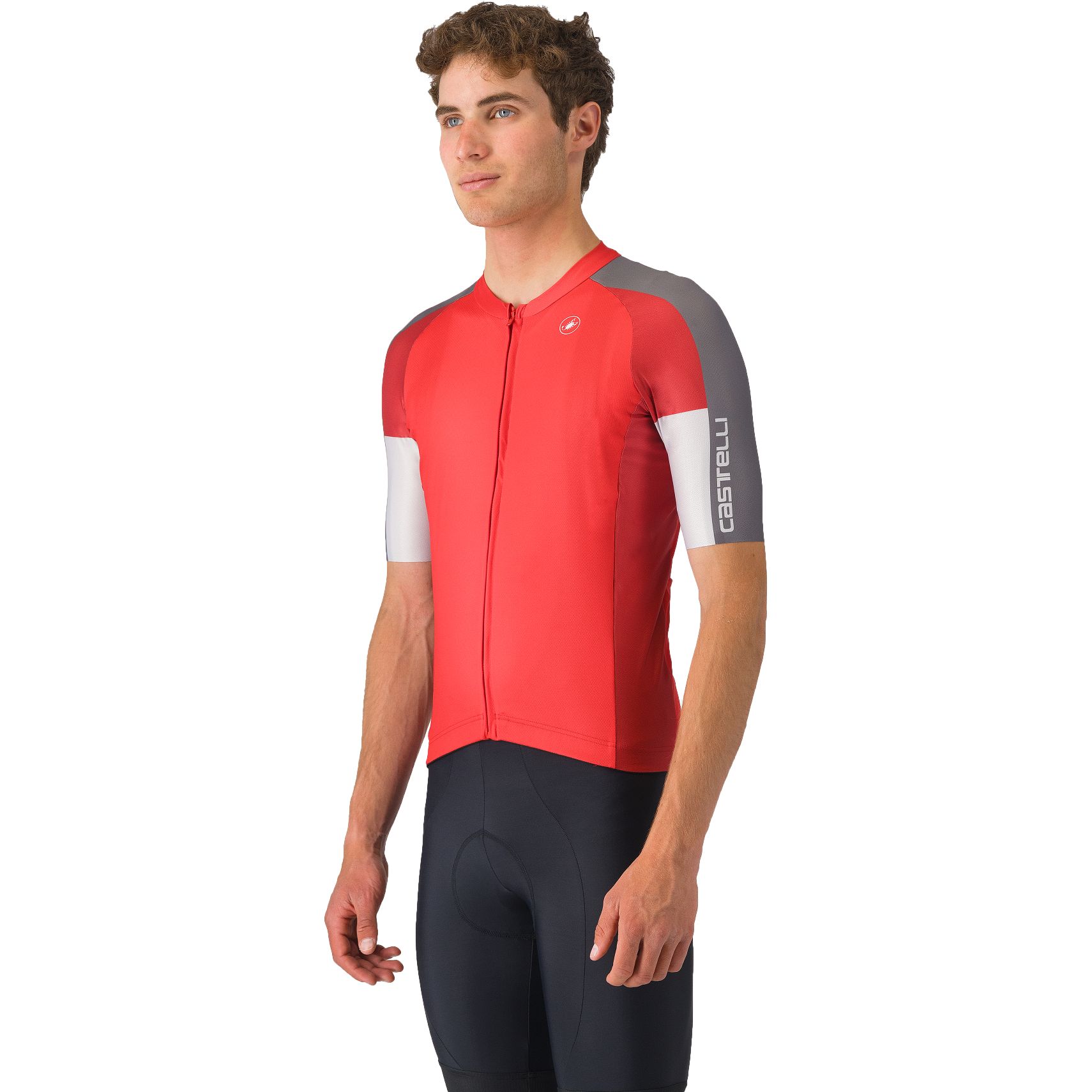 Produktbild von Castelli Entrata 6 Kurzarmtrikot Herren - red/smoky grey-silver grey 023