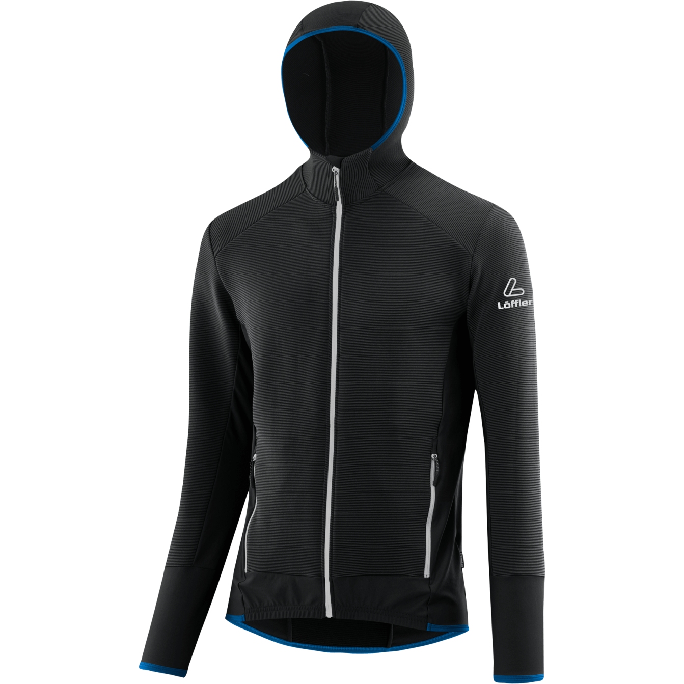 Produktbild von Löffler Transtex® Rib Kapuzenjacke Herren - schwarz/marin 911